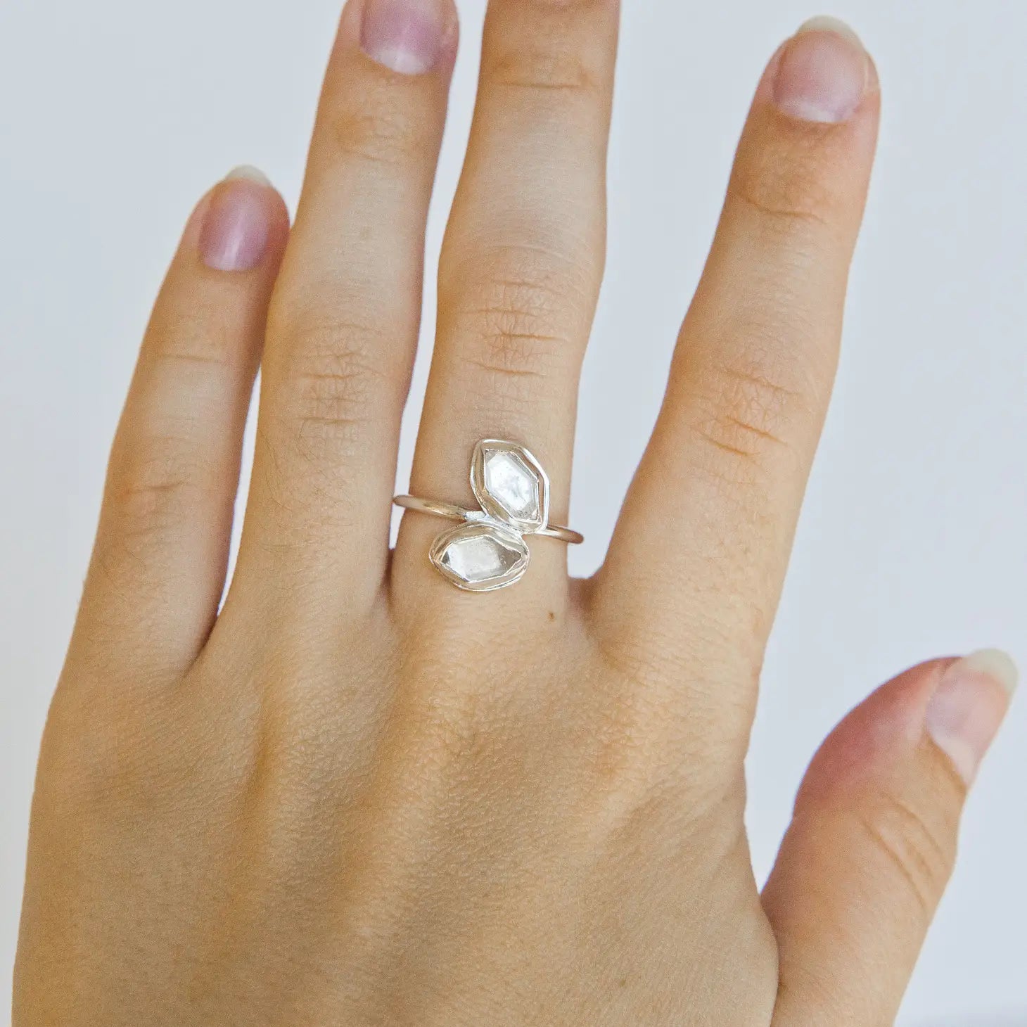 Tumbling Glacier Multi-Stone Ring in Sterling Silver