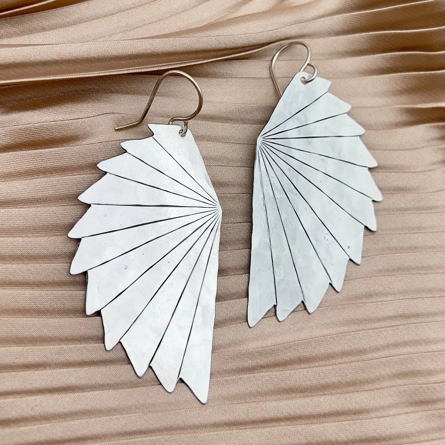 Winged Round Earrings