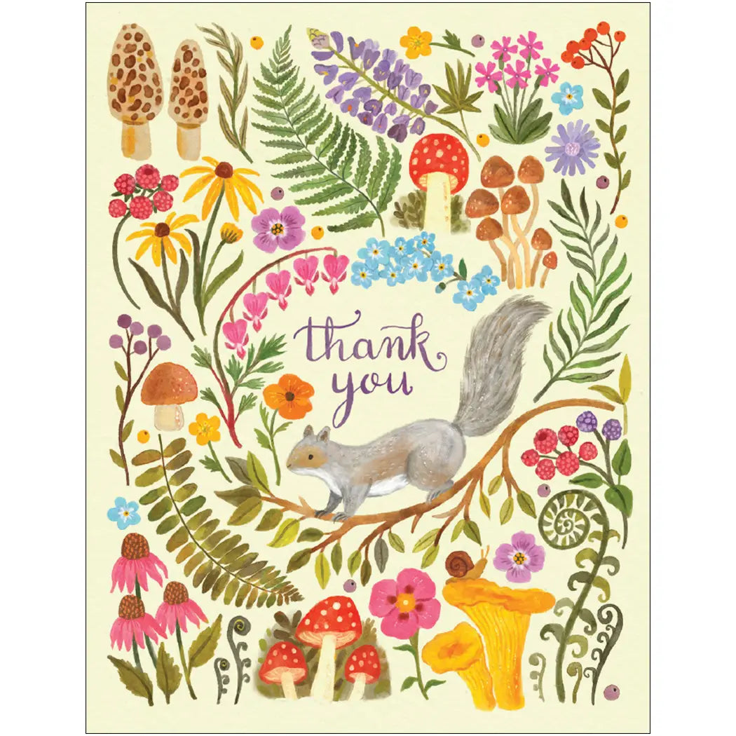 Woodland Squirrel Thanks Card