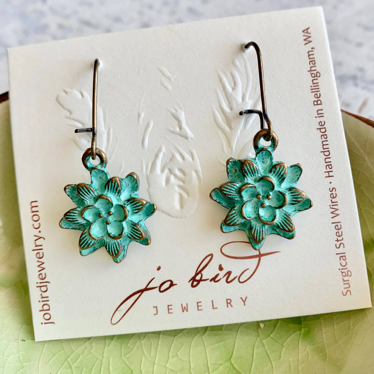 Brass Dahalia Earrings
