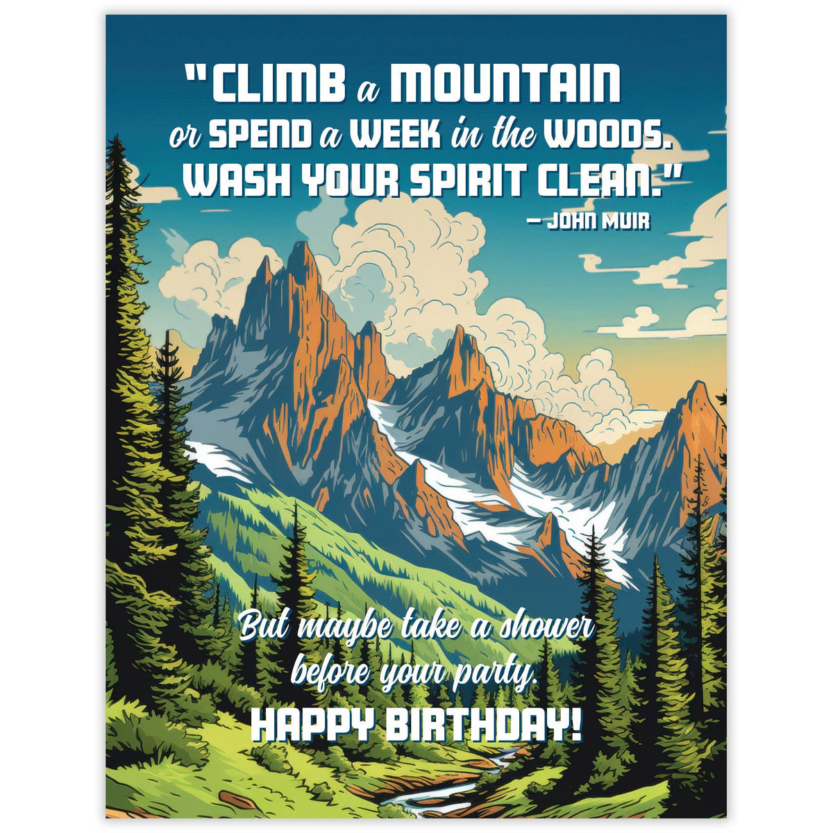 Take a Shower – Recycled Birthday Card for Nature Lovers