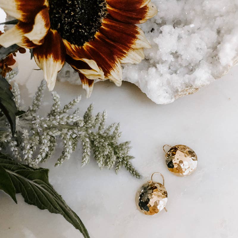 Full Moon Earrings: 14k Gold Fill