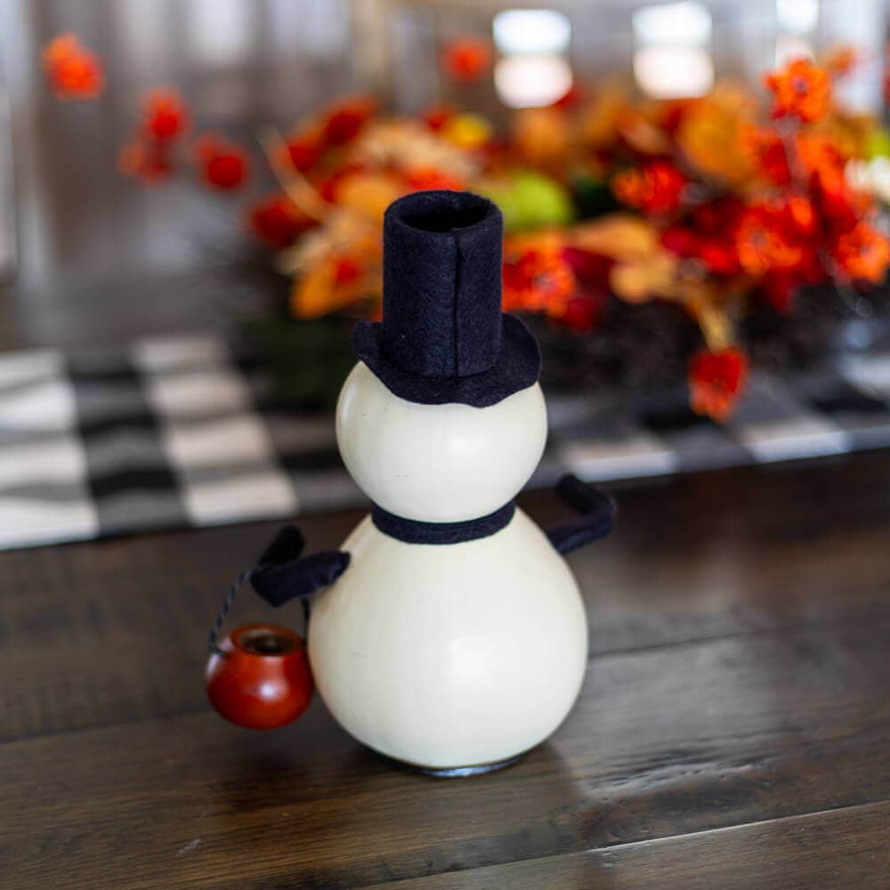 Hand-Crafted Skeleton Gourd - Skully Miniature & Basket