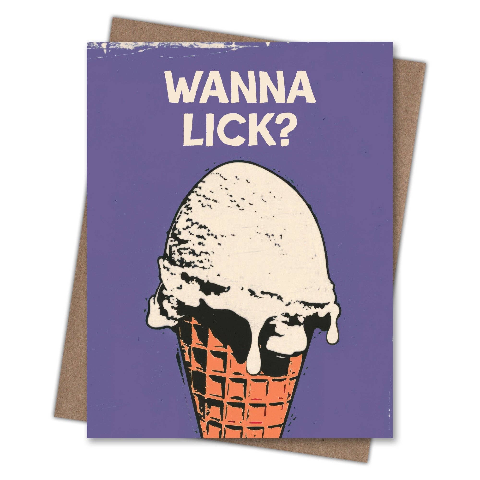 Wanna Lick Love Card