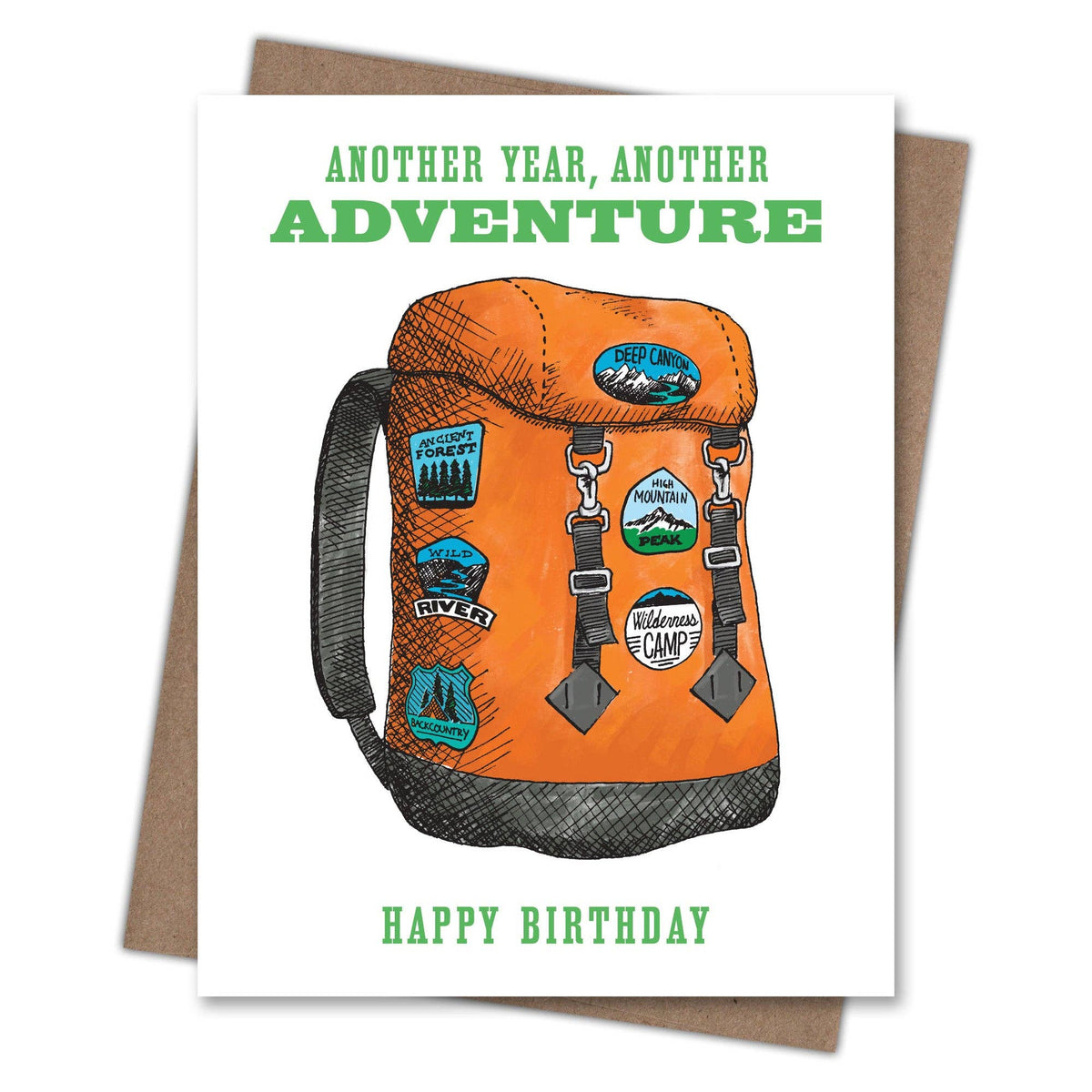 Backpack Adventure - Recycled Birthday Card for Hikers