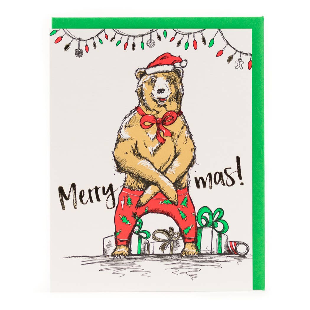 Xmas Bear Card: Single Card