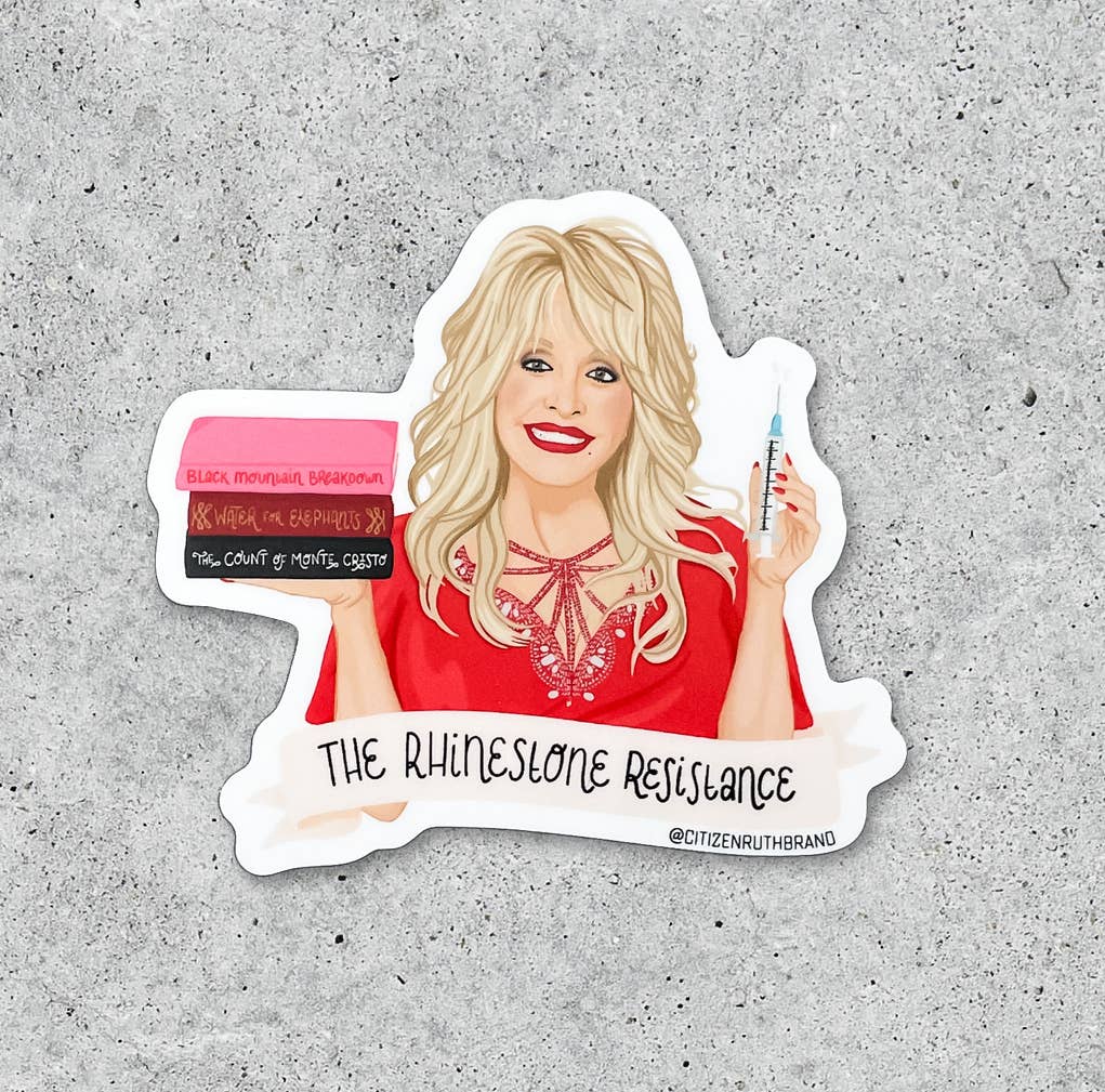 Dolly Parton Rhinestone Resistance vinyl sticker