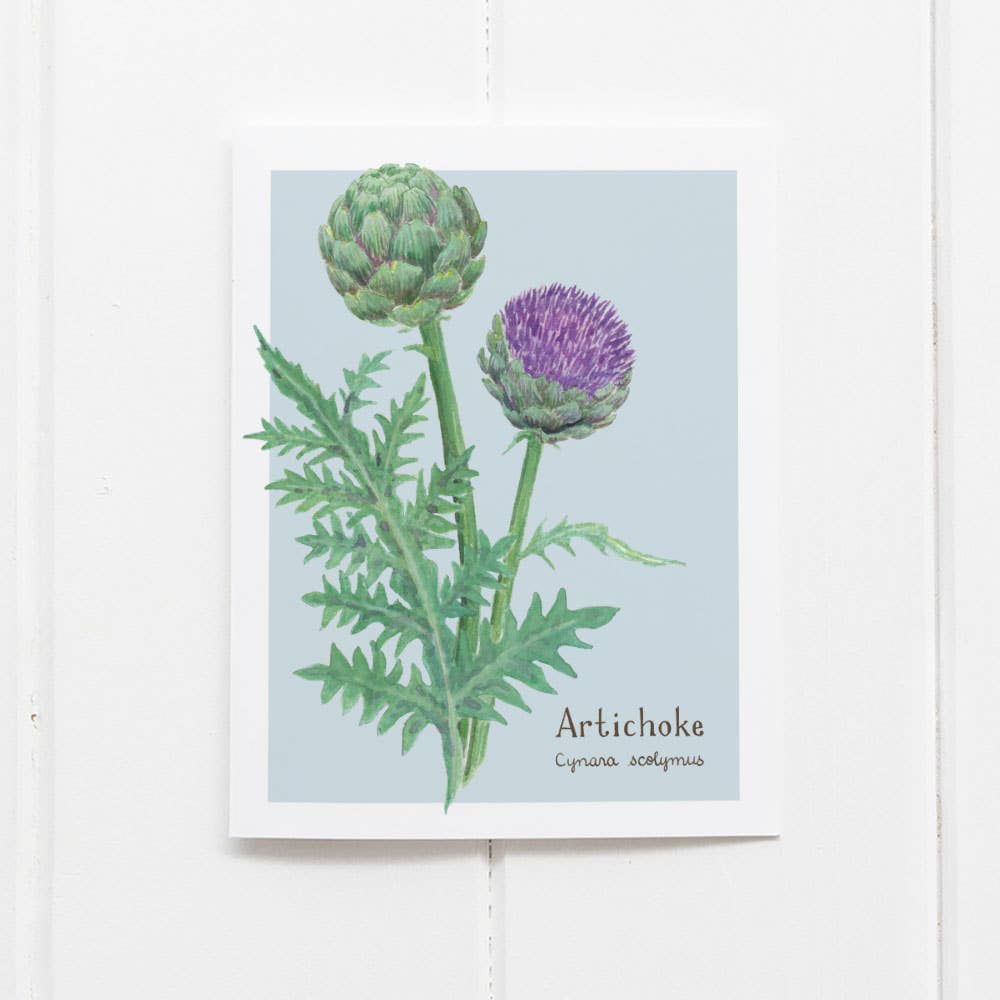Artichoke Card - Botanical Vegetable Everyday Greeting Card