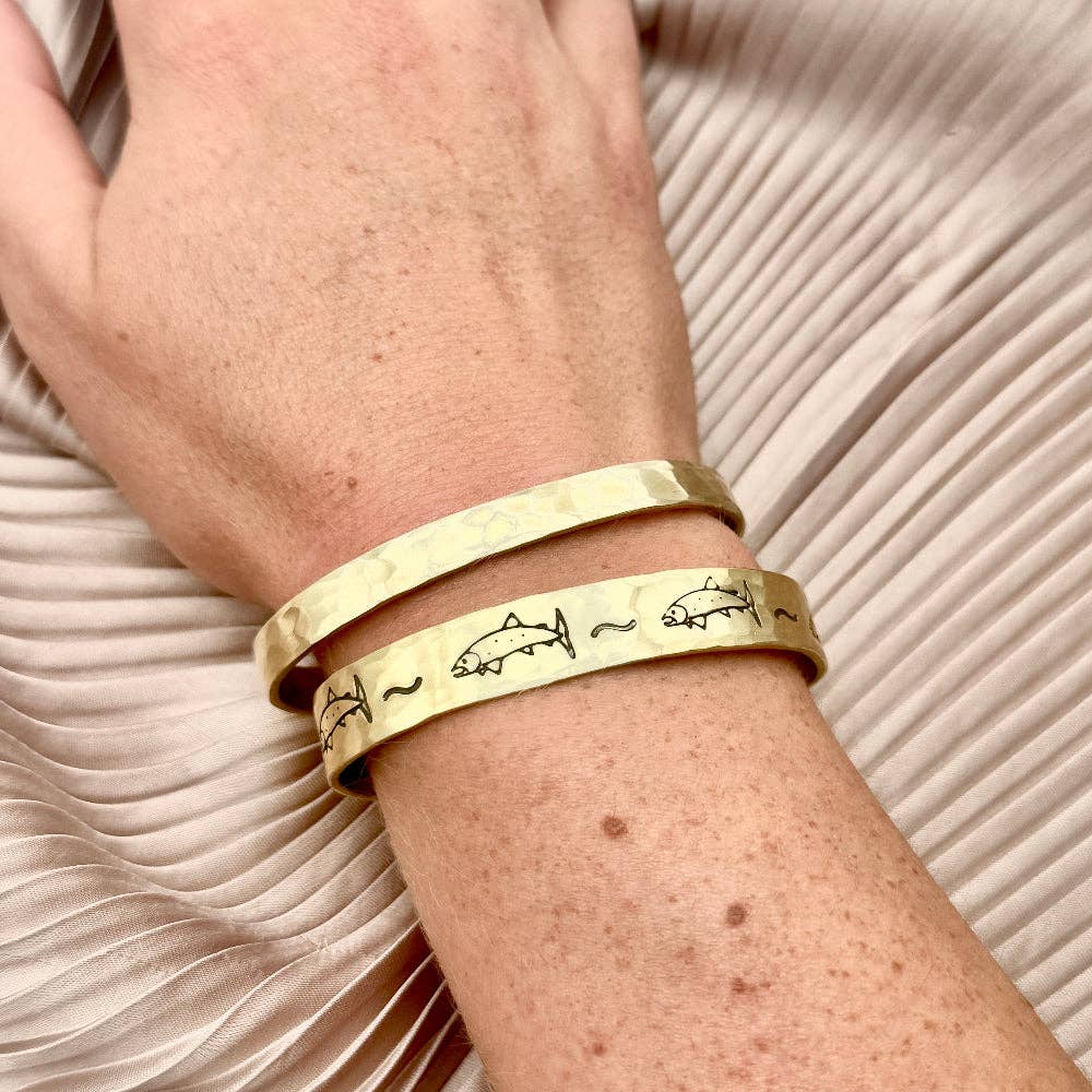 Handmade Upstream Cuff: Gold