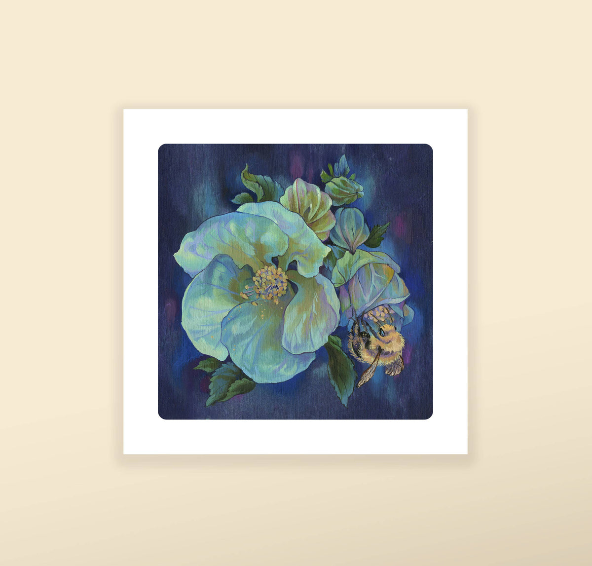 Abutilon (Flowering Maple with Bee) - Fine Art Print