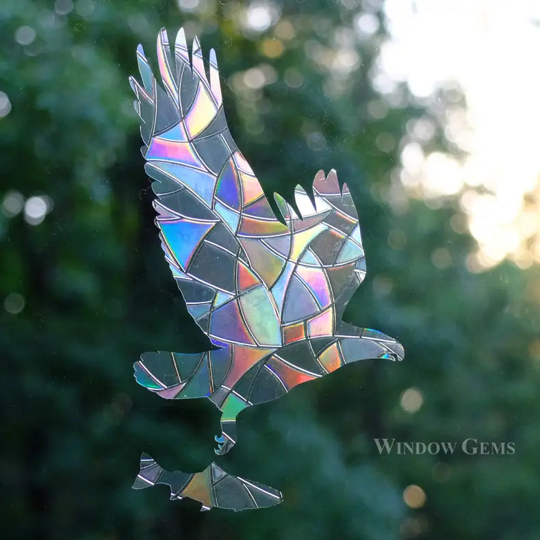 Eagles Prismatic Decals - Prevent Bird/Window Collisions