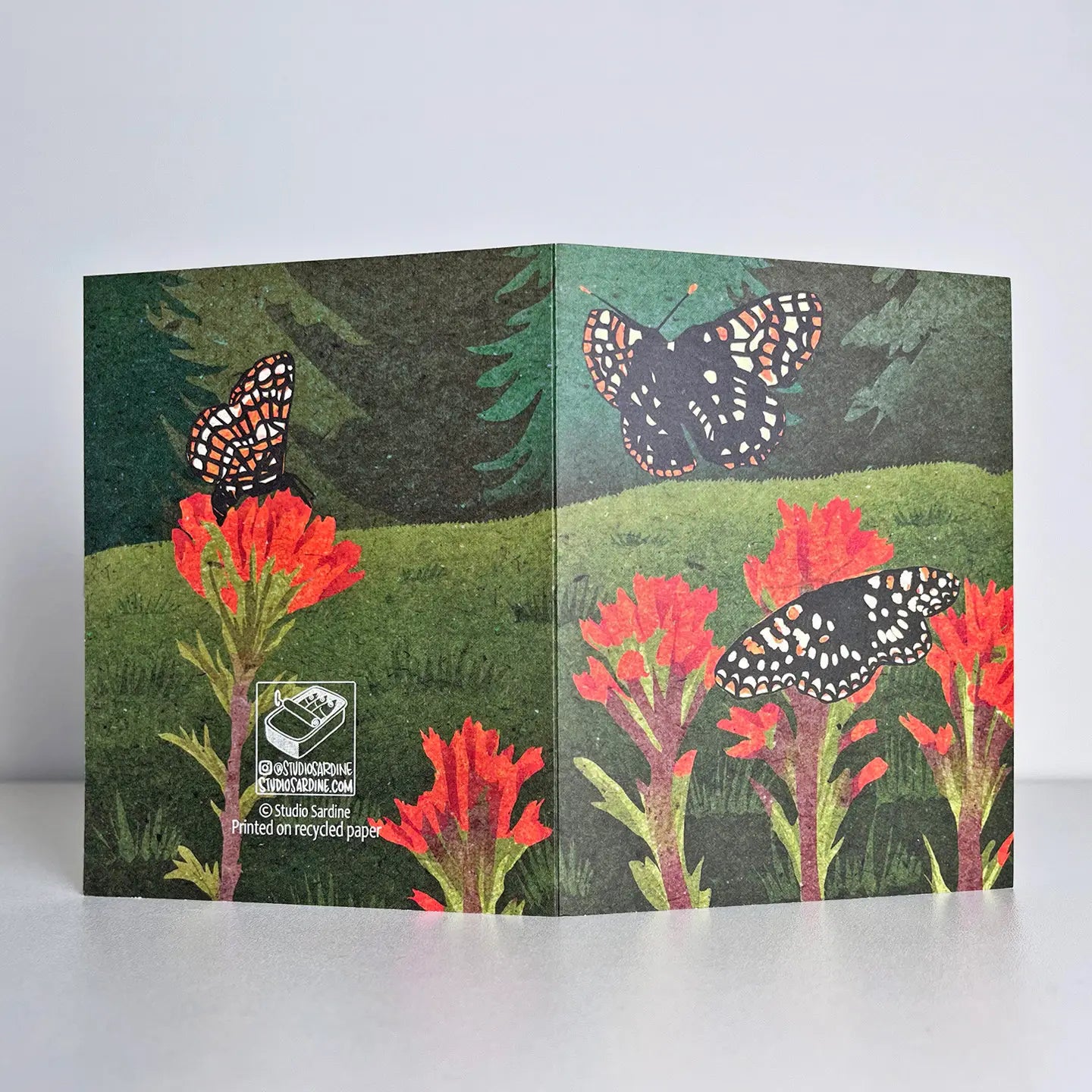 Taylor's Checkerspot Blank Greeting Card
