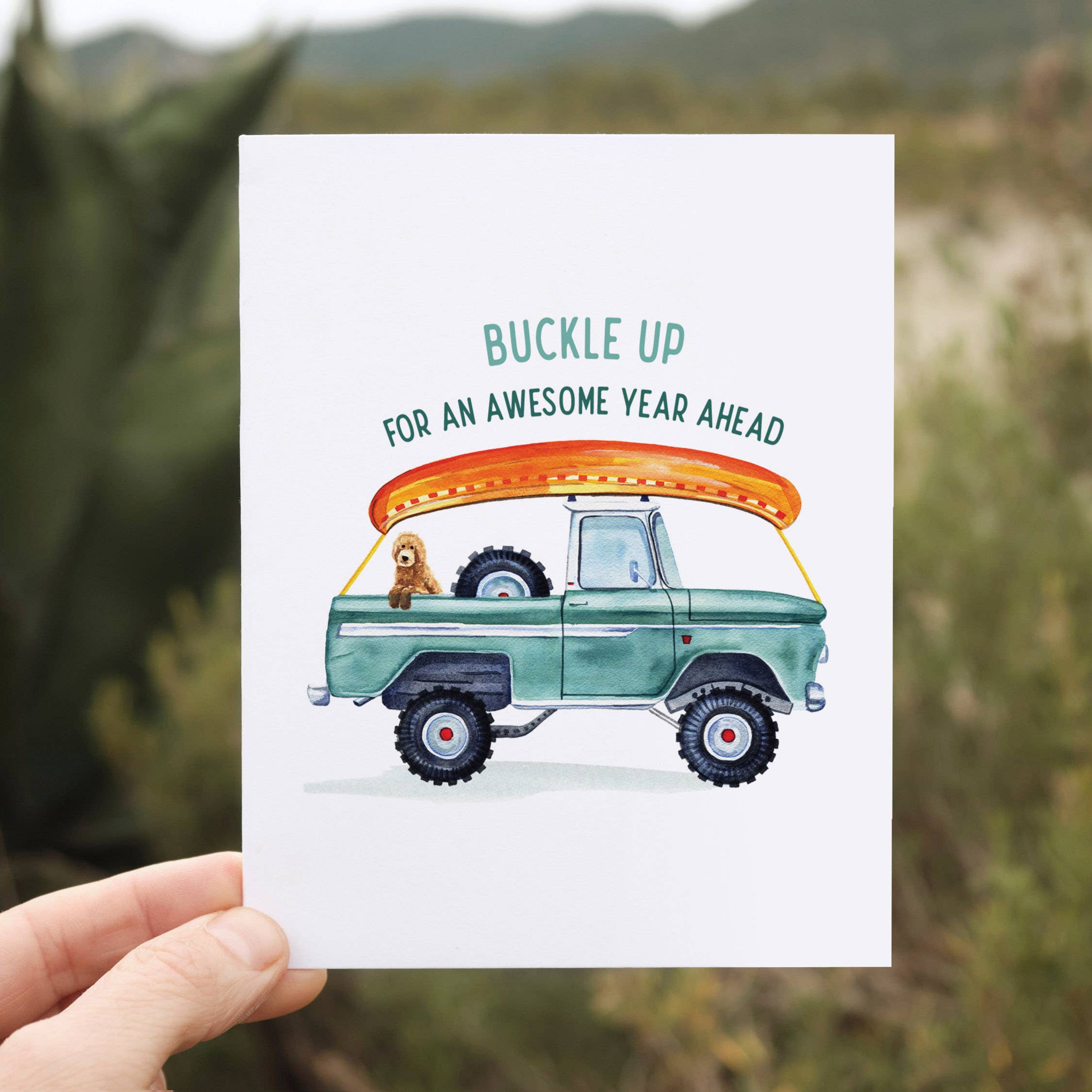 Adventure Birthday Card for Kid | Truck and Dog Design