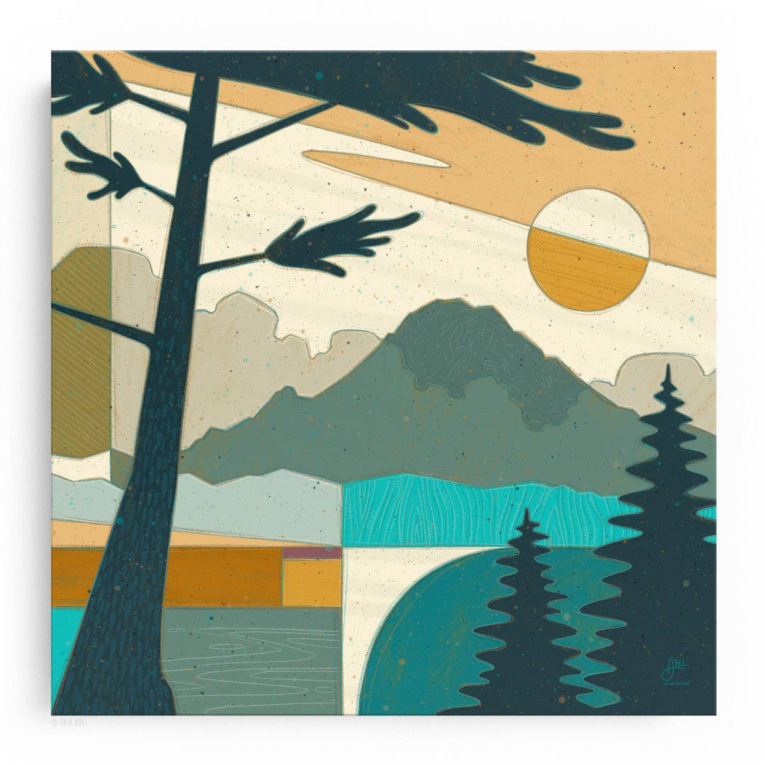 Pnwonderland: Rainier - WHLSL Print: ChromaBlock / ChromaBlock Black / 12x12