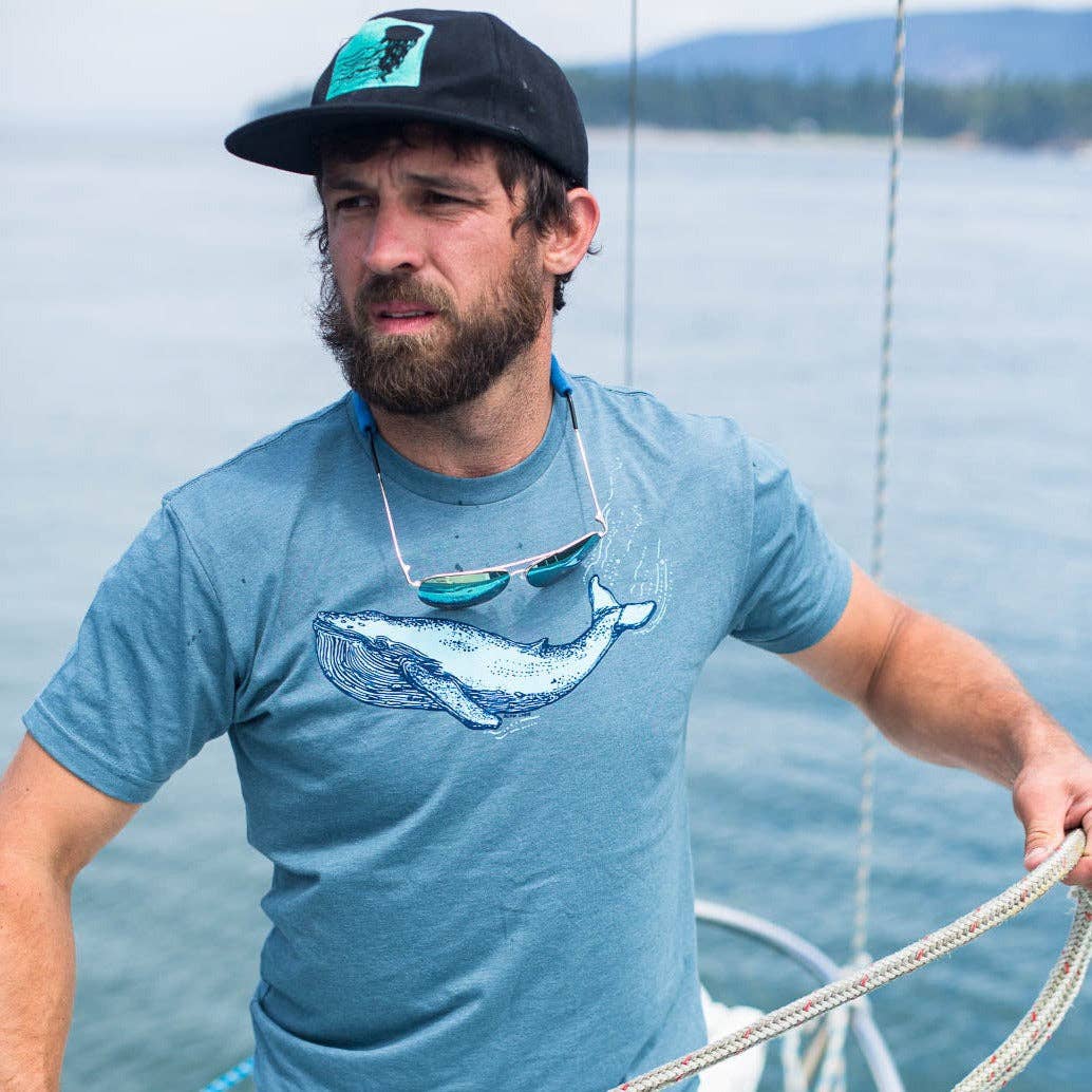 Blue Whale T Shirt: Indigo