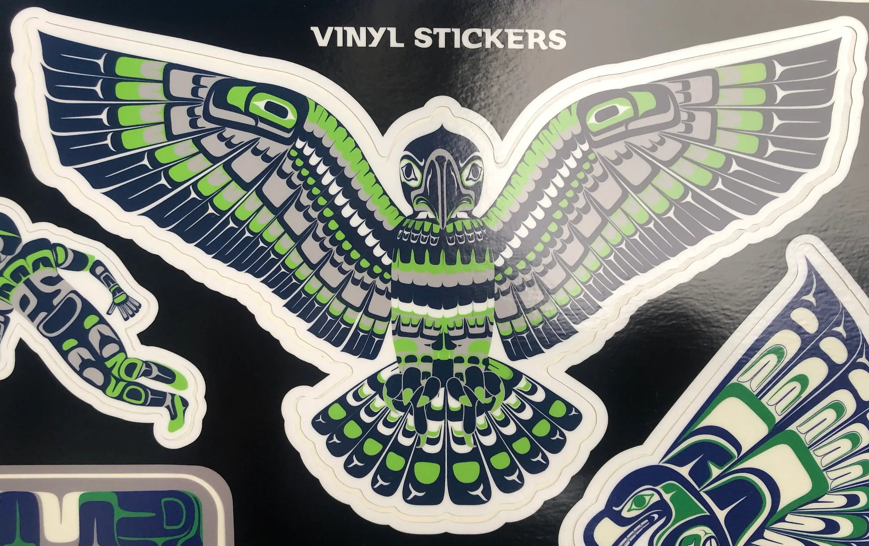 Indoor/Outdoor Vinyl Seahawk Sticker Sheet