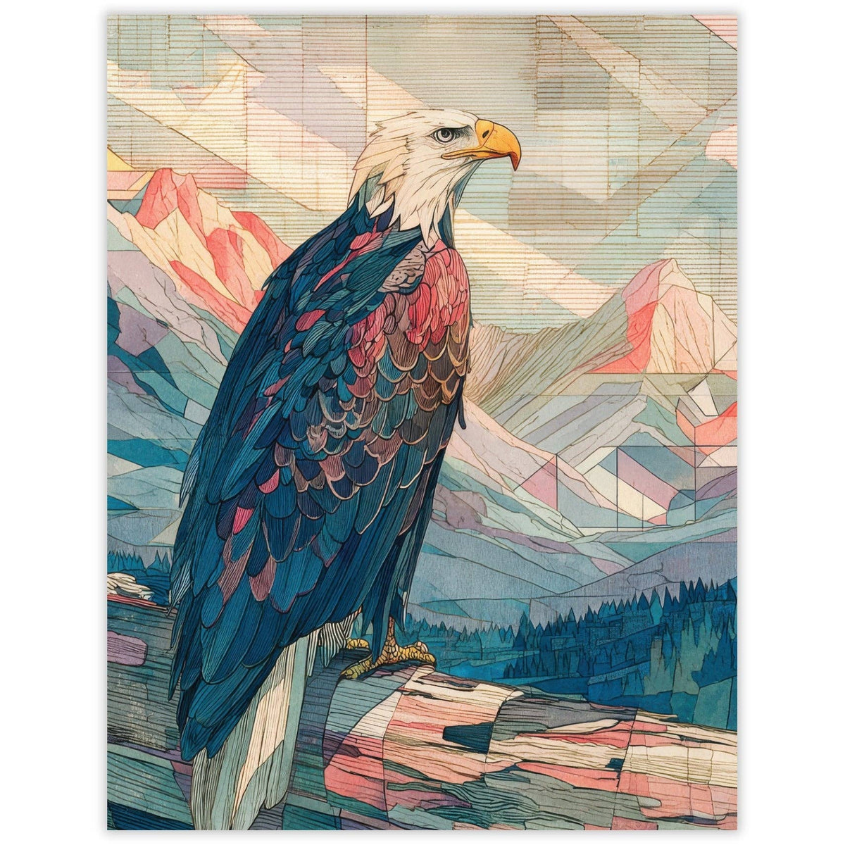 Bald Eagle - Recycled Blank Notecard for Bird Lovers