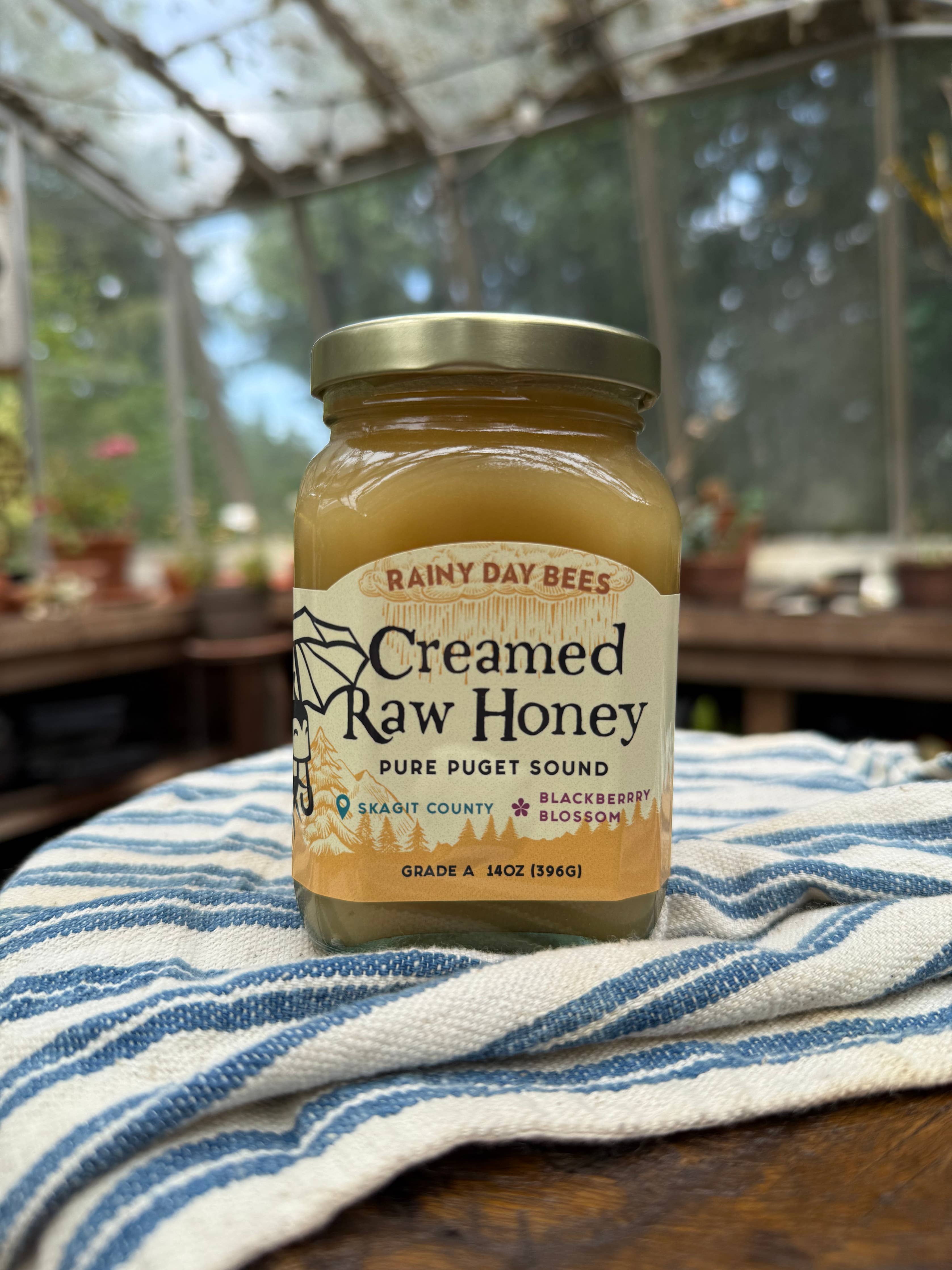 Pure Puget Sound Creamed Honey: 12.5 oz / Whatcom County Raspberry Blossom