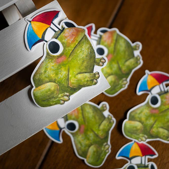 Rainy Day Frog - Sticker