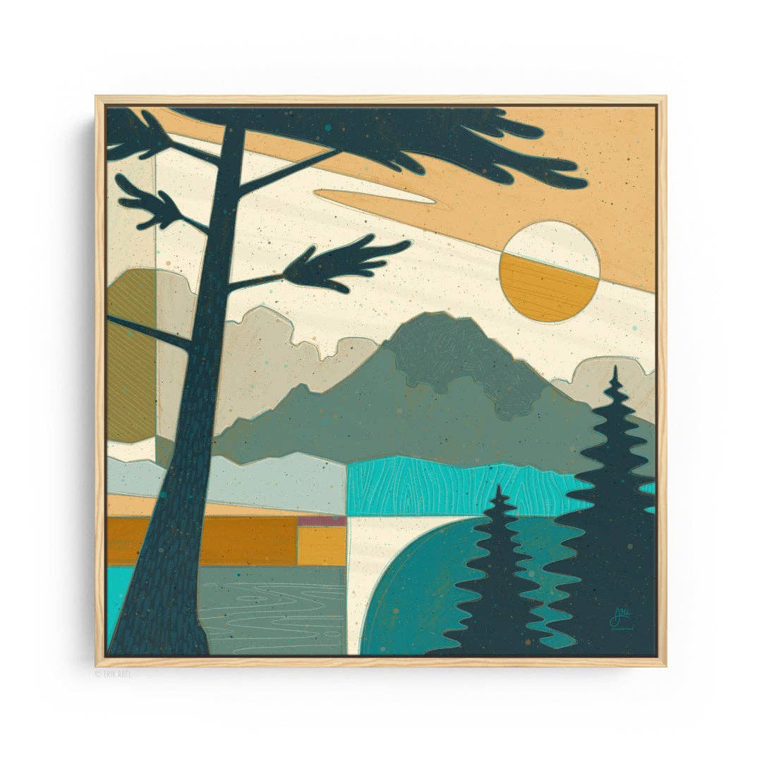 Pnwonderland: Rainier - WHLSL Print: ChromaBlock / ChromaBlock Black / 12x12
