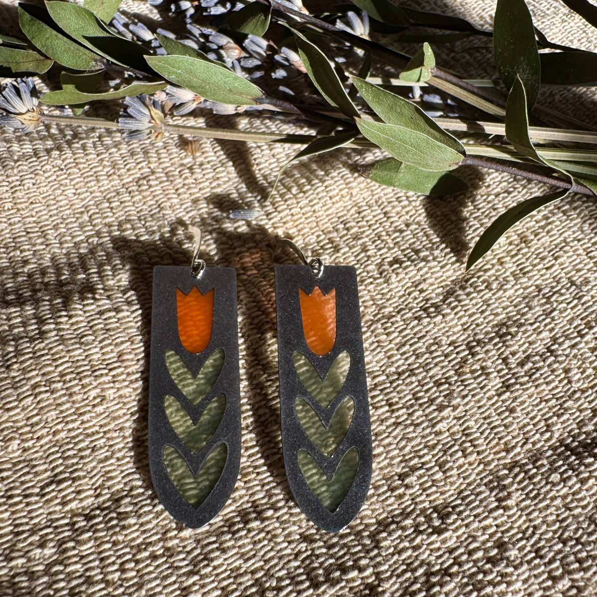 Scandi // Stained Glass Resin Earrings