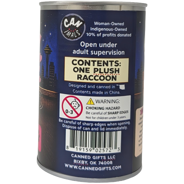 Canned Jimothy the Short Spined Raccoon Seattle Viral Hit: Pop Top Lid