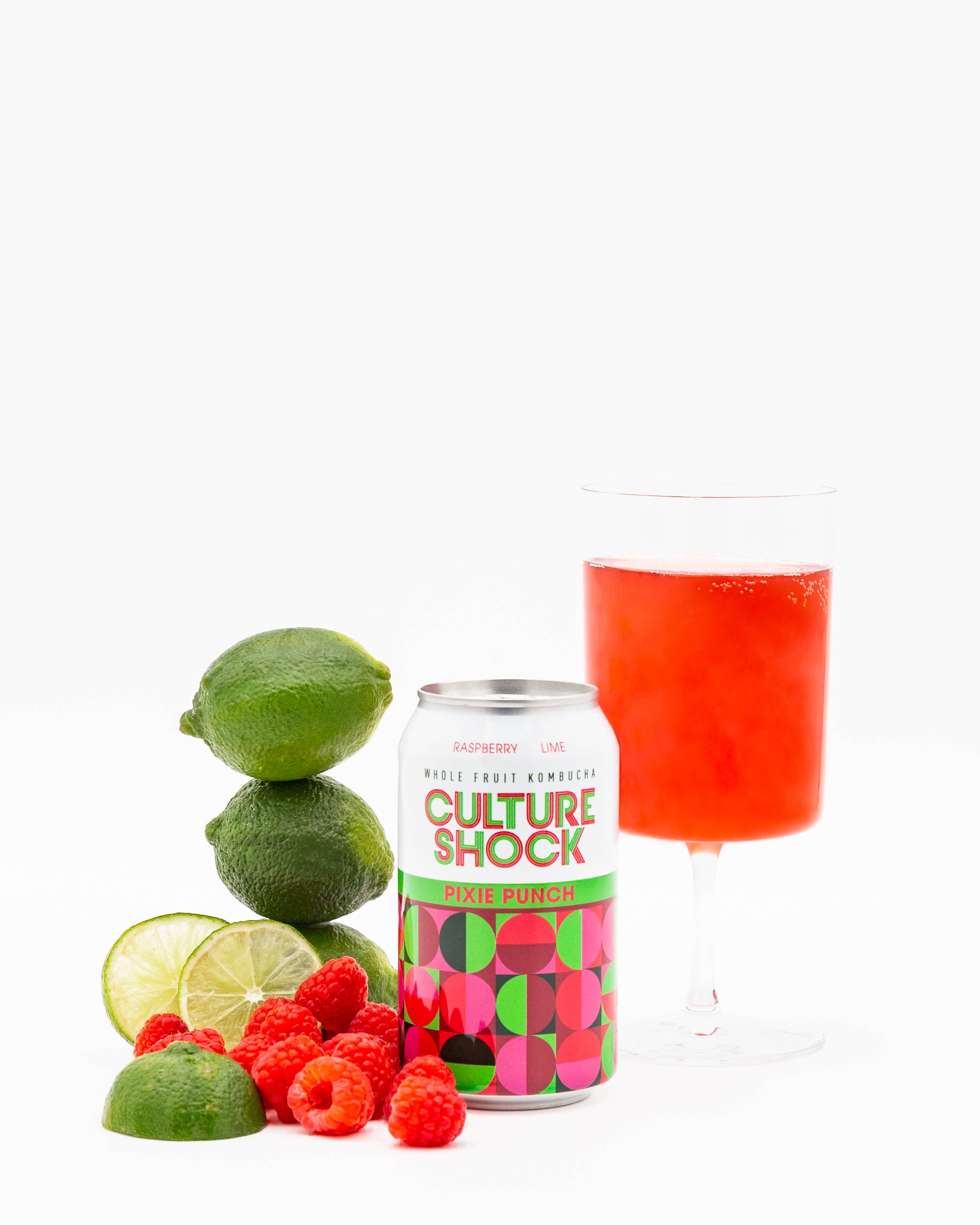 Kombucha, Pixie Punch, raspberry lime