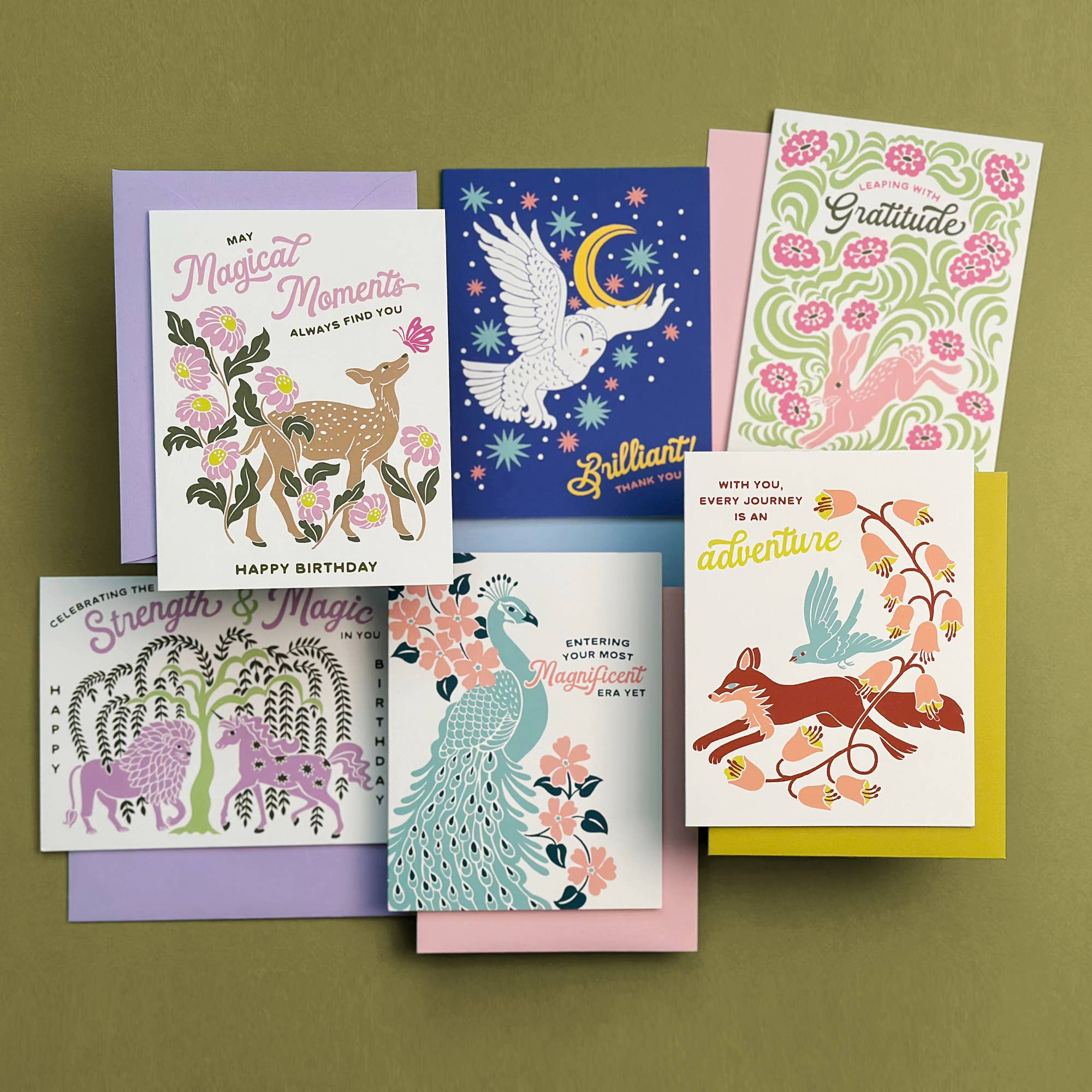 Leaping Rabbit Thank You Card