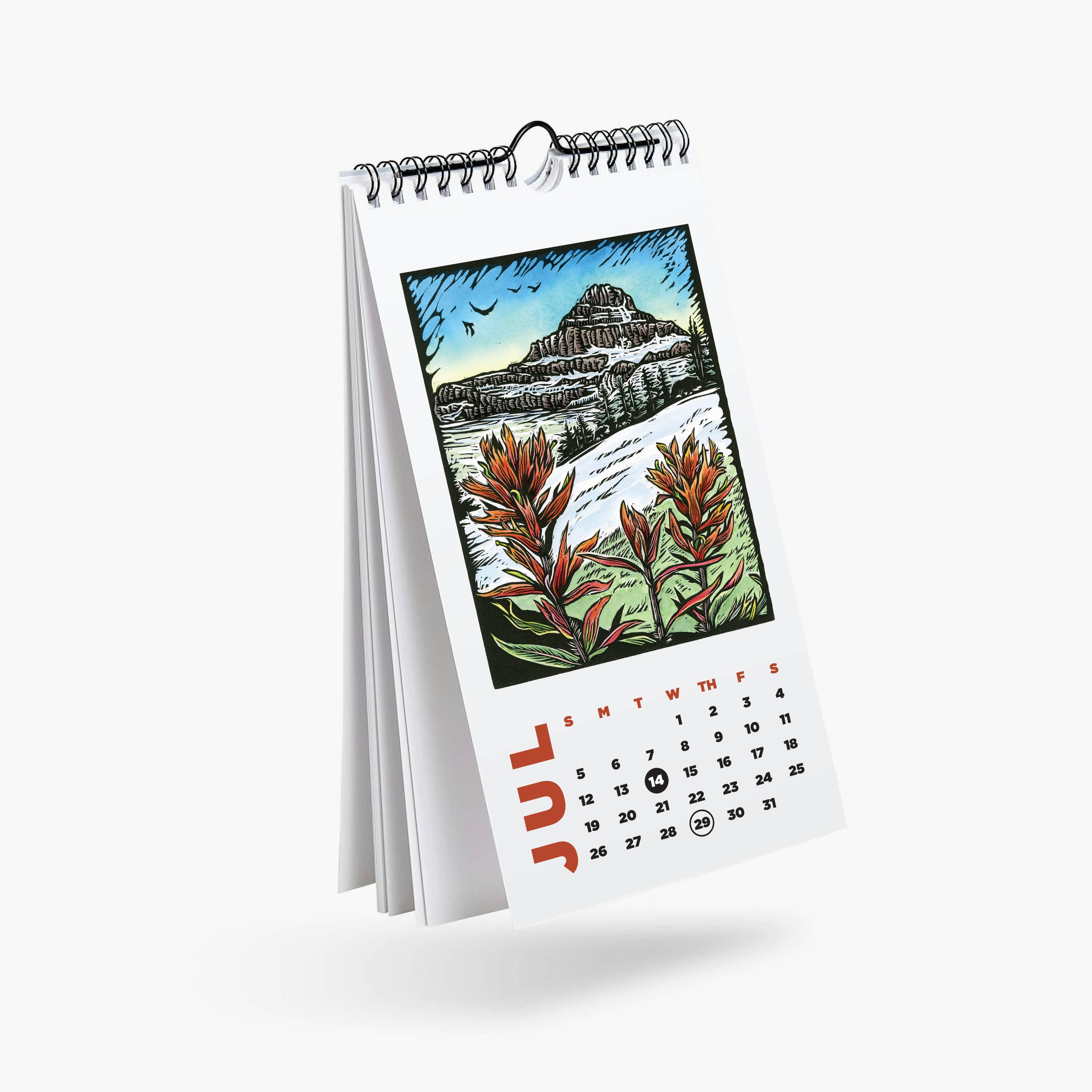 2026 Vitality Woodcut Calendar (6"x12")