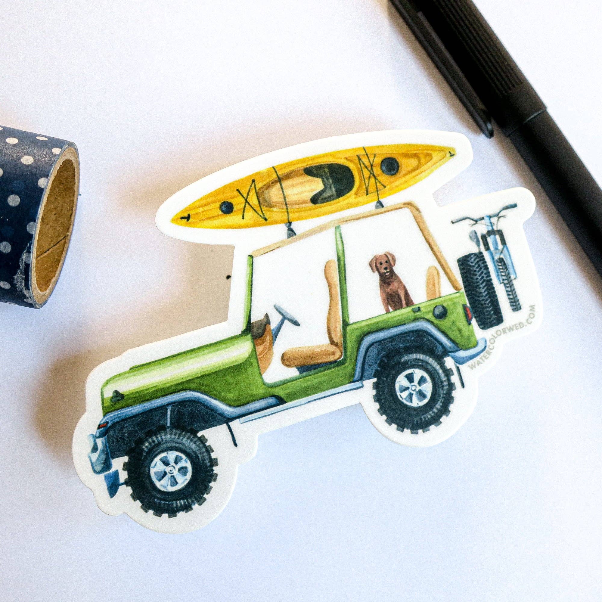 Green Adventure SUV Sticker