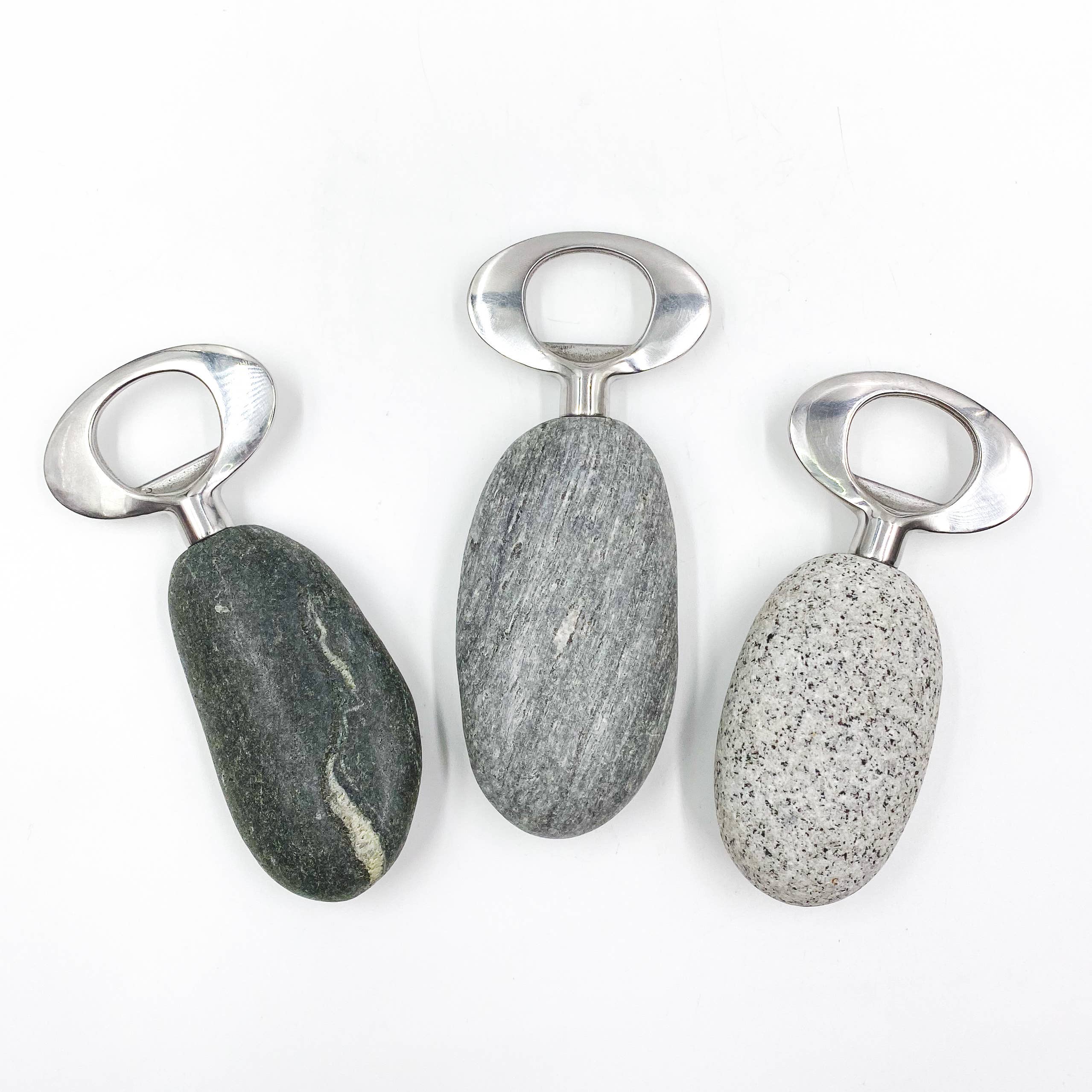 Nature-Inspired Stainless Steel Stone Bottle Opener