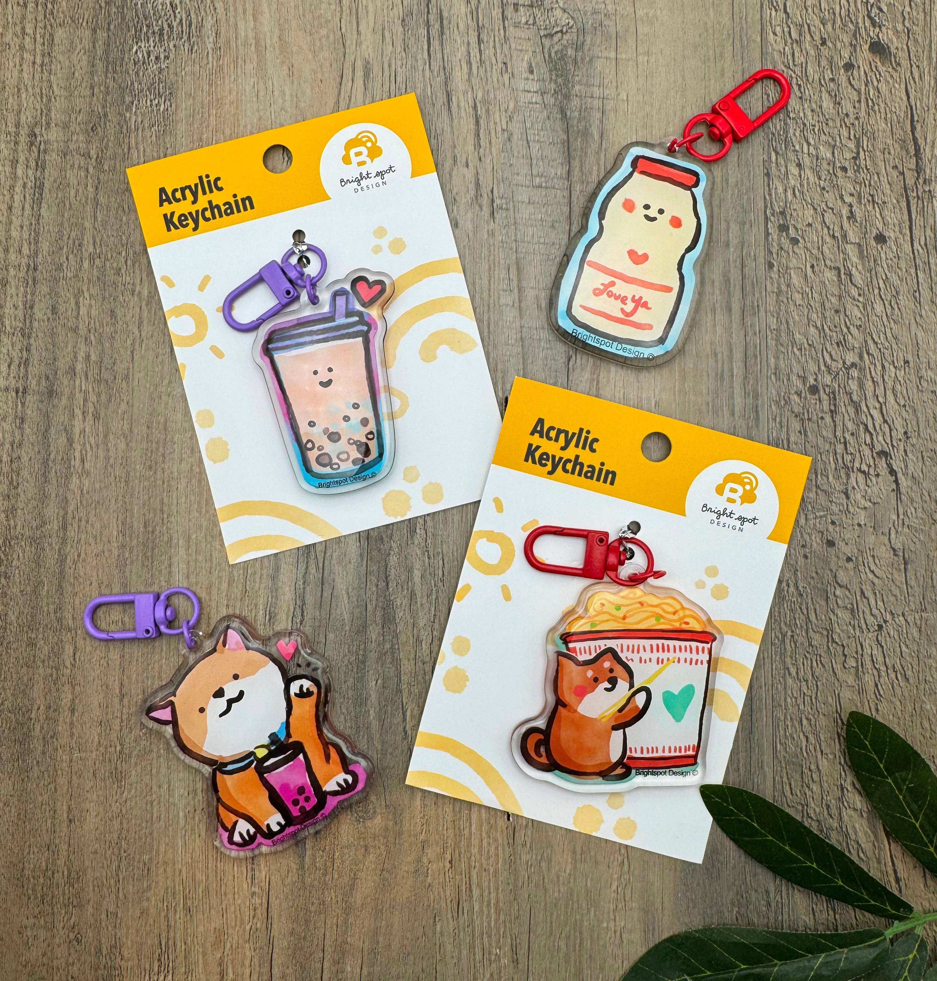 Dog Boba Keychain
