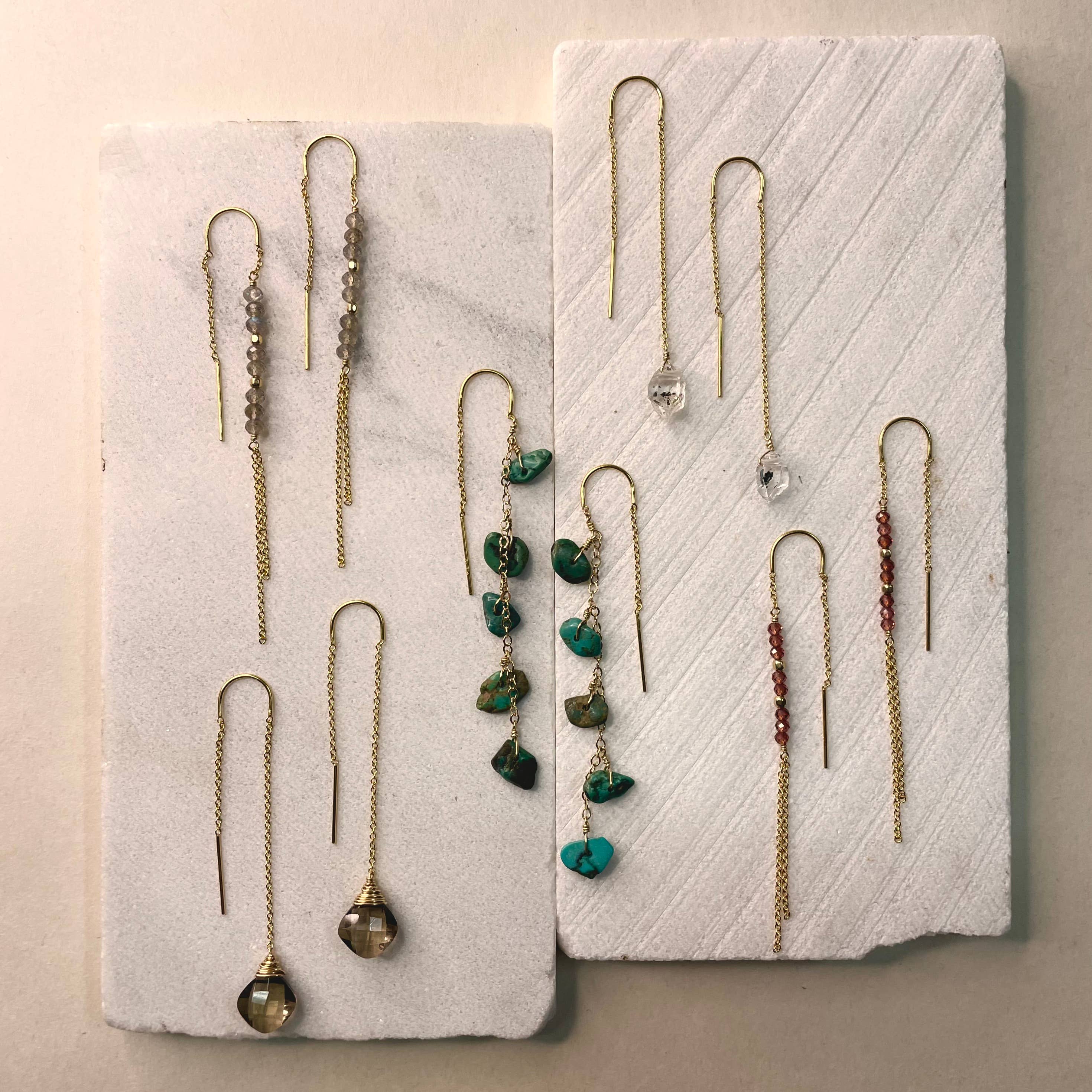 Stone Threader Earrings