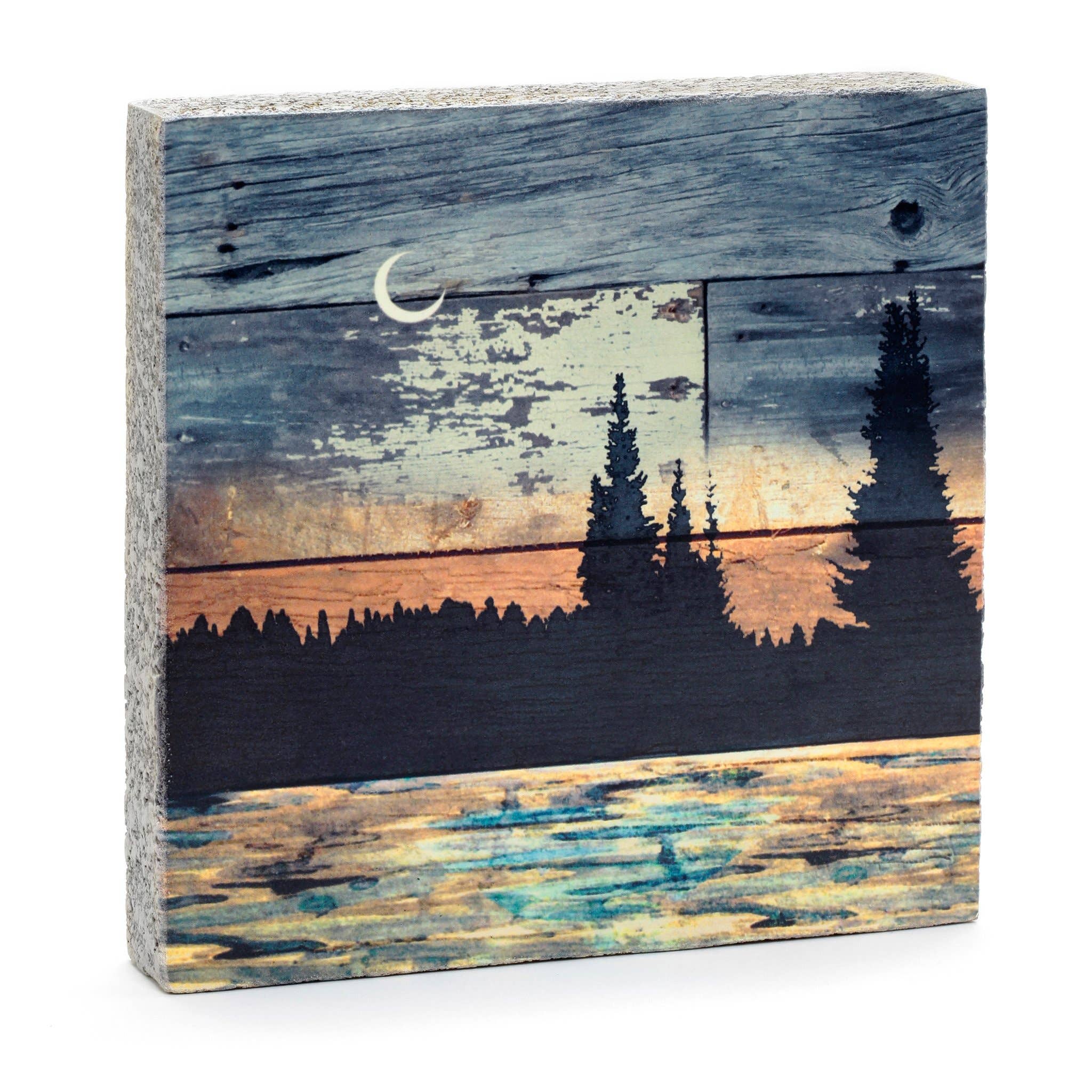 Art Block - Lost & Found - Barnboard : Original 6.75 x 6.75 x 1.25