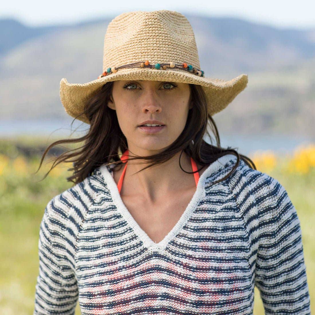 Goldie Sun Hat: Natural