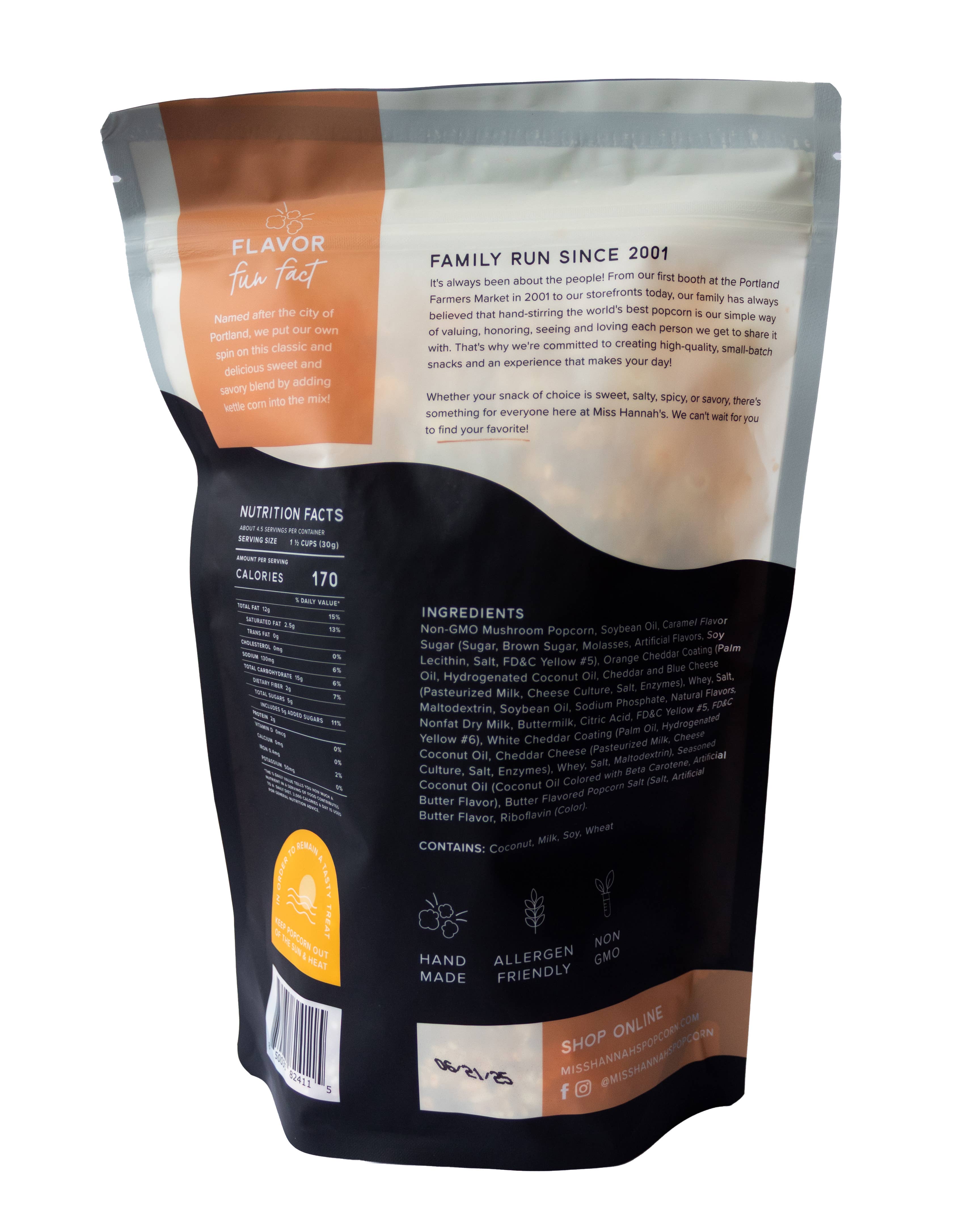 Bridge City Mix Popcorn: Clear Bag (4 Month Shelf Life)