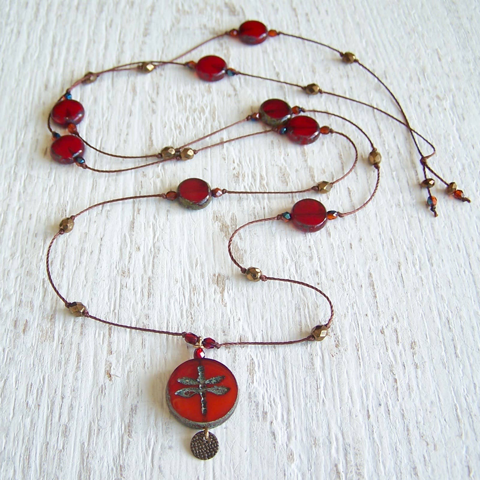Dragonfly Necklace: Lapis
