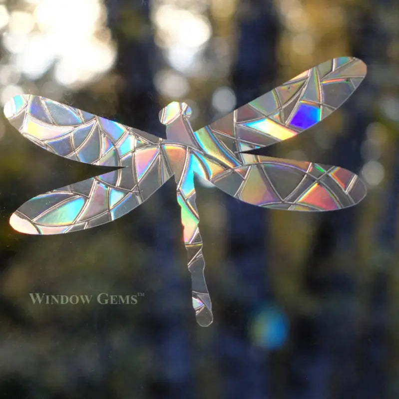Dragonfly Window Clings - Bird Strike Warning Decals - Prism