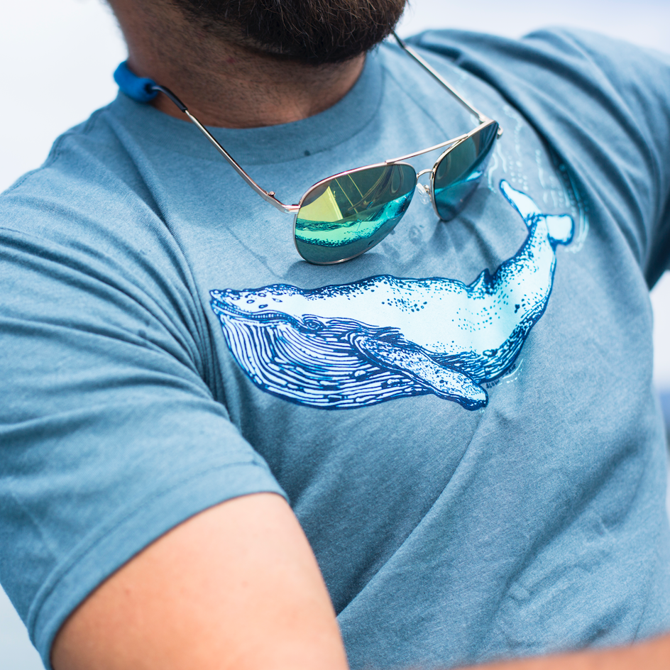 Blue Whale T Shirt: Indigo