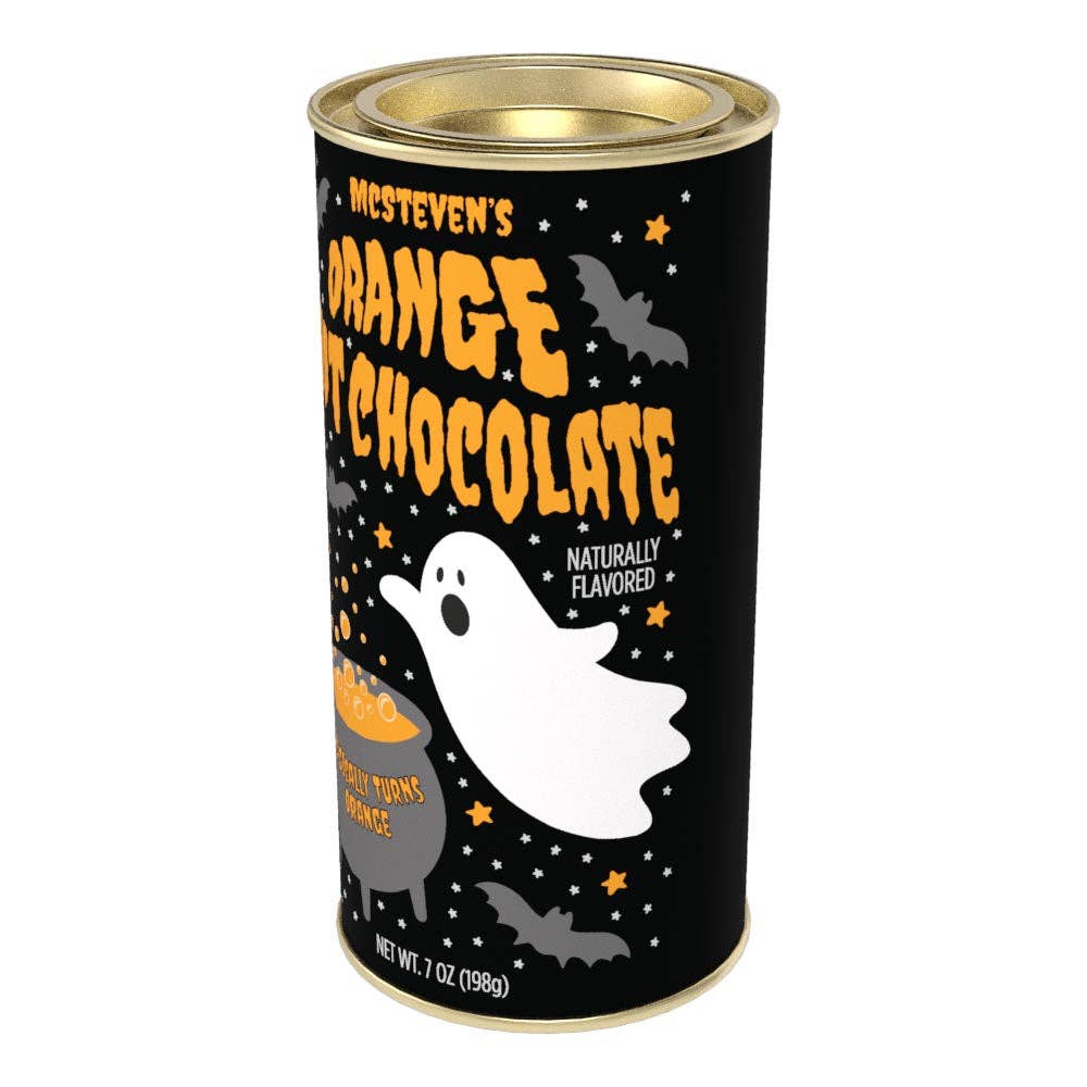 Halloween Ghost Orange Colorful Hot Chocolate (7oz Tins)
