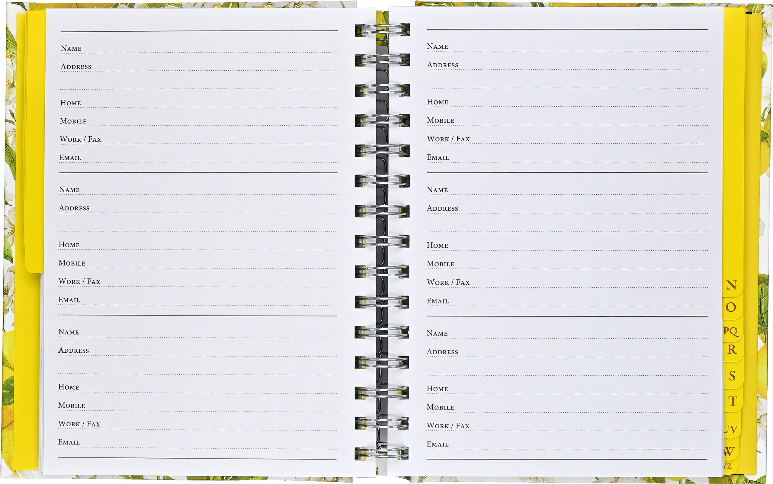 Amalfi Lemons Large Address Book