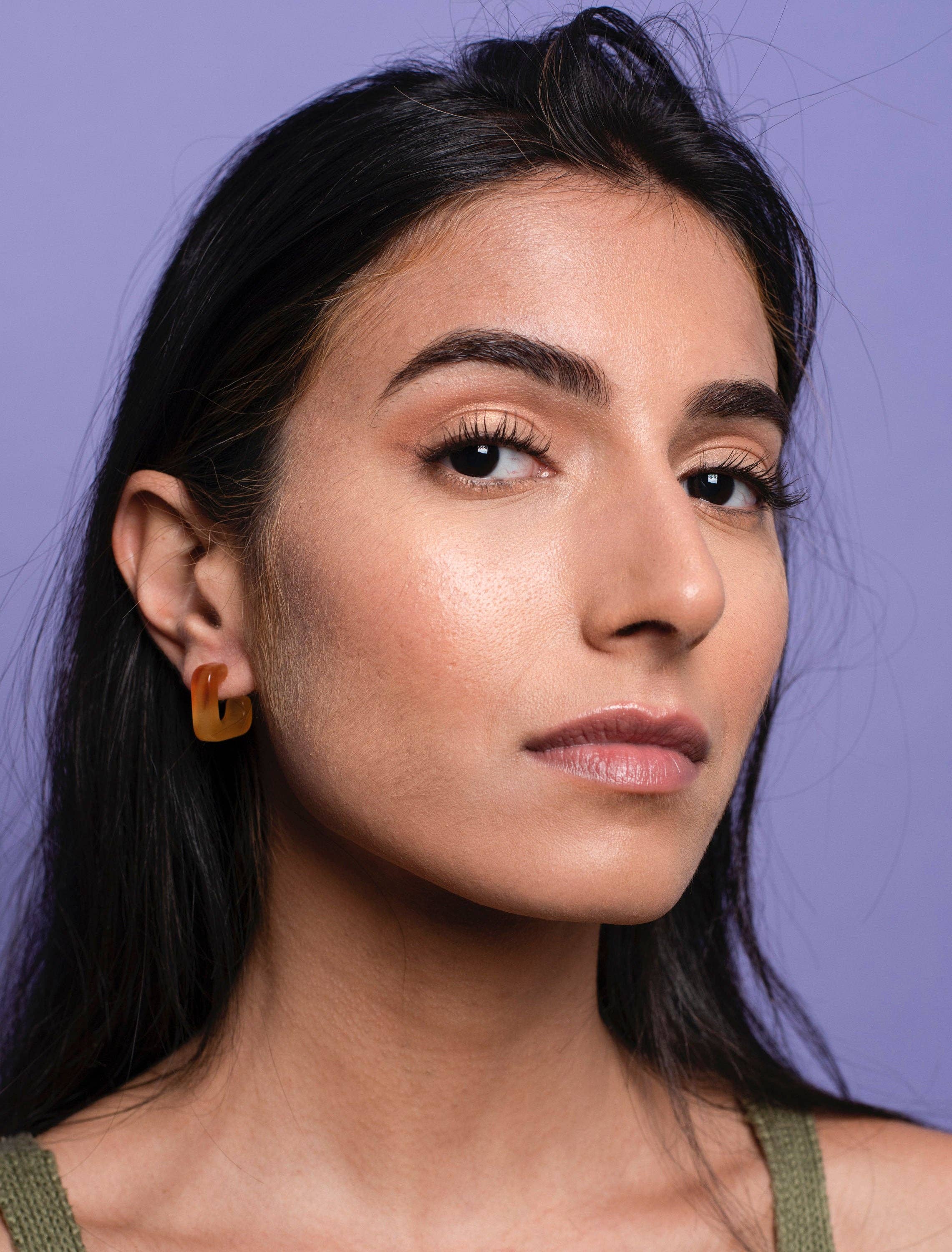 Mini Geo Hoops Collection: Purple Bloom