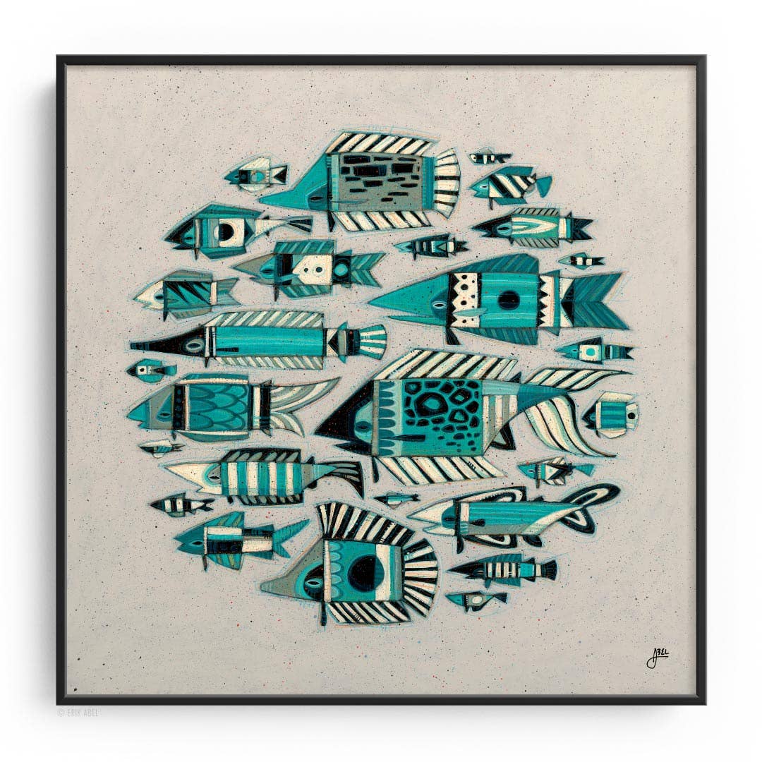 Bait Ball - WHLSL Print: Unframed / 12x12 / Bamboo Paper