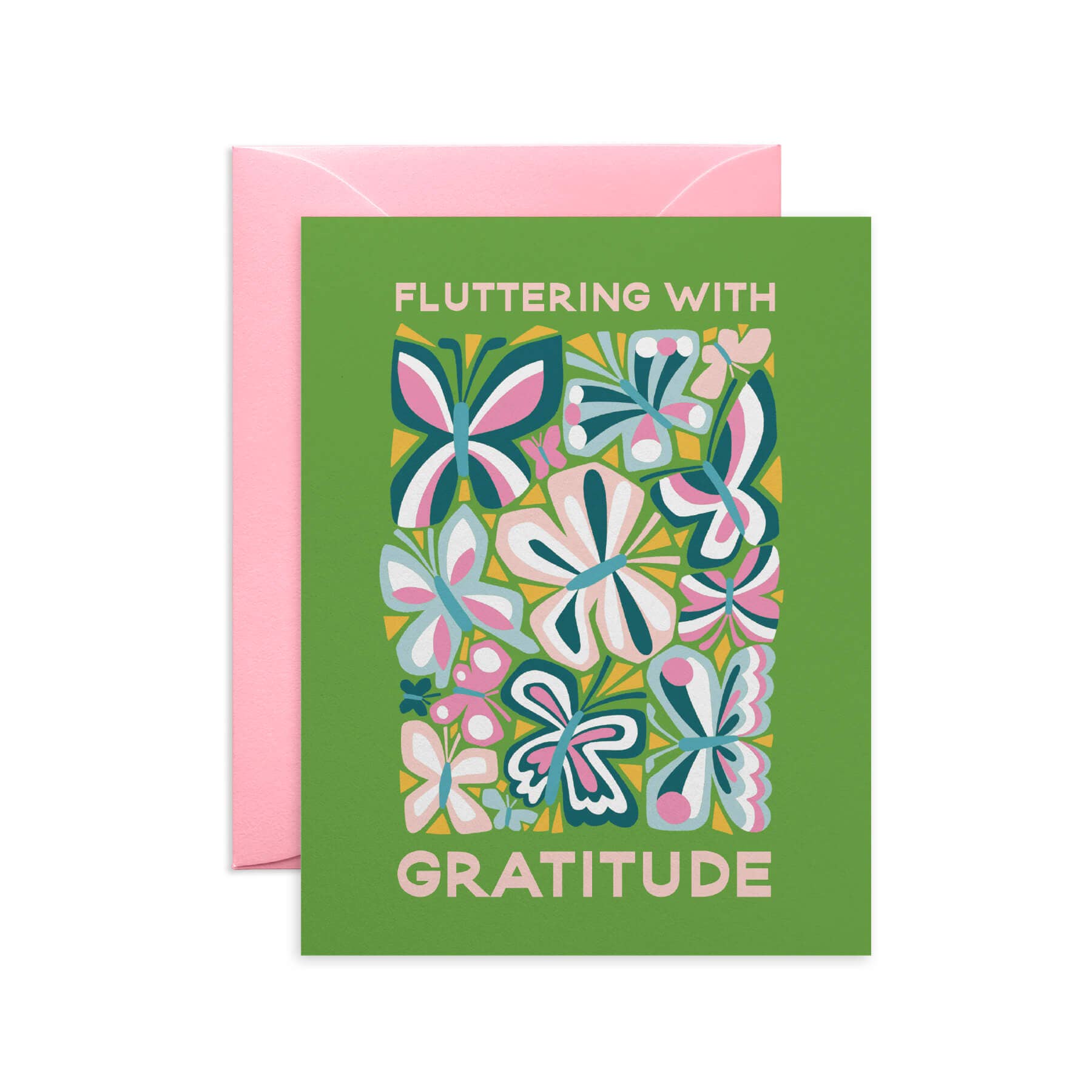 Cut Paper Butterflies Thank You Card