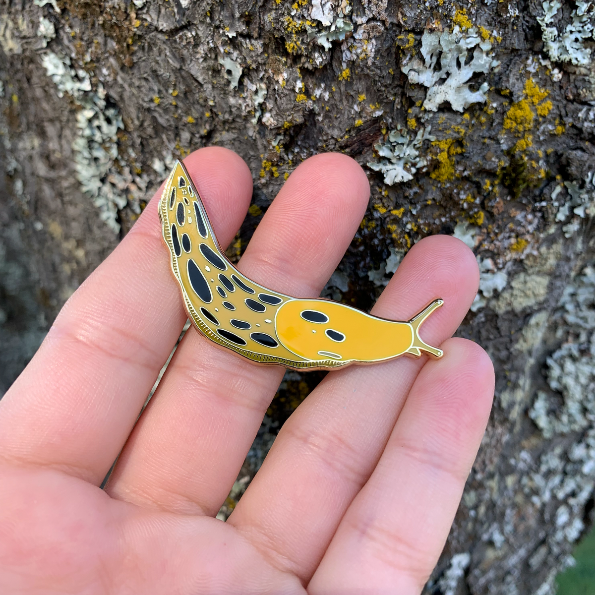 Pacific Banana Slug Enamel Pin - 25% to Charity!
