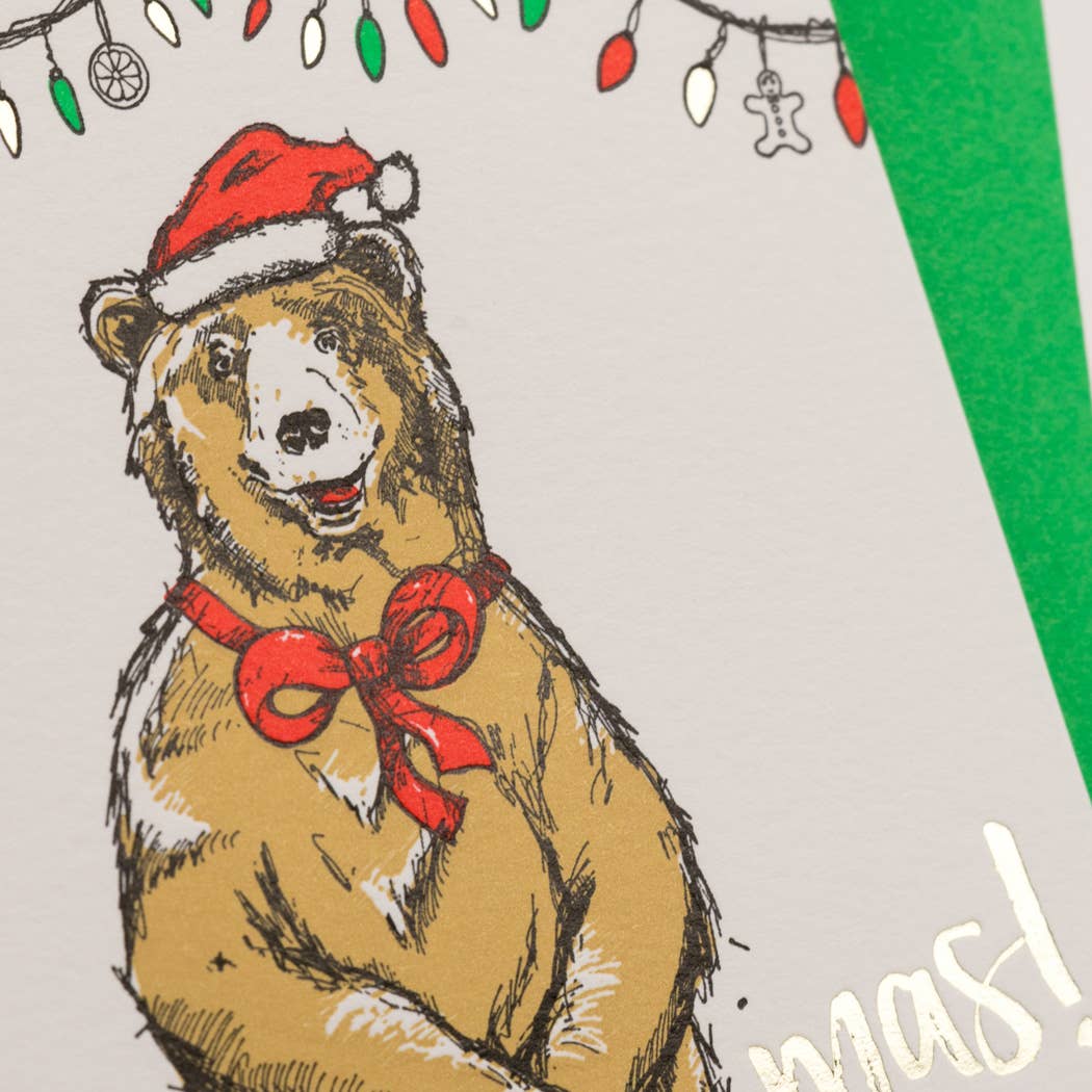 Xmas Bear Card: Single Card