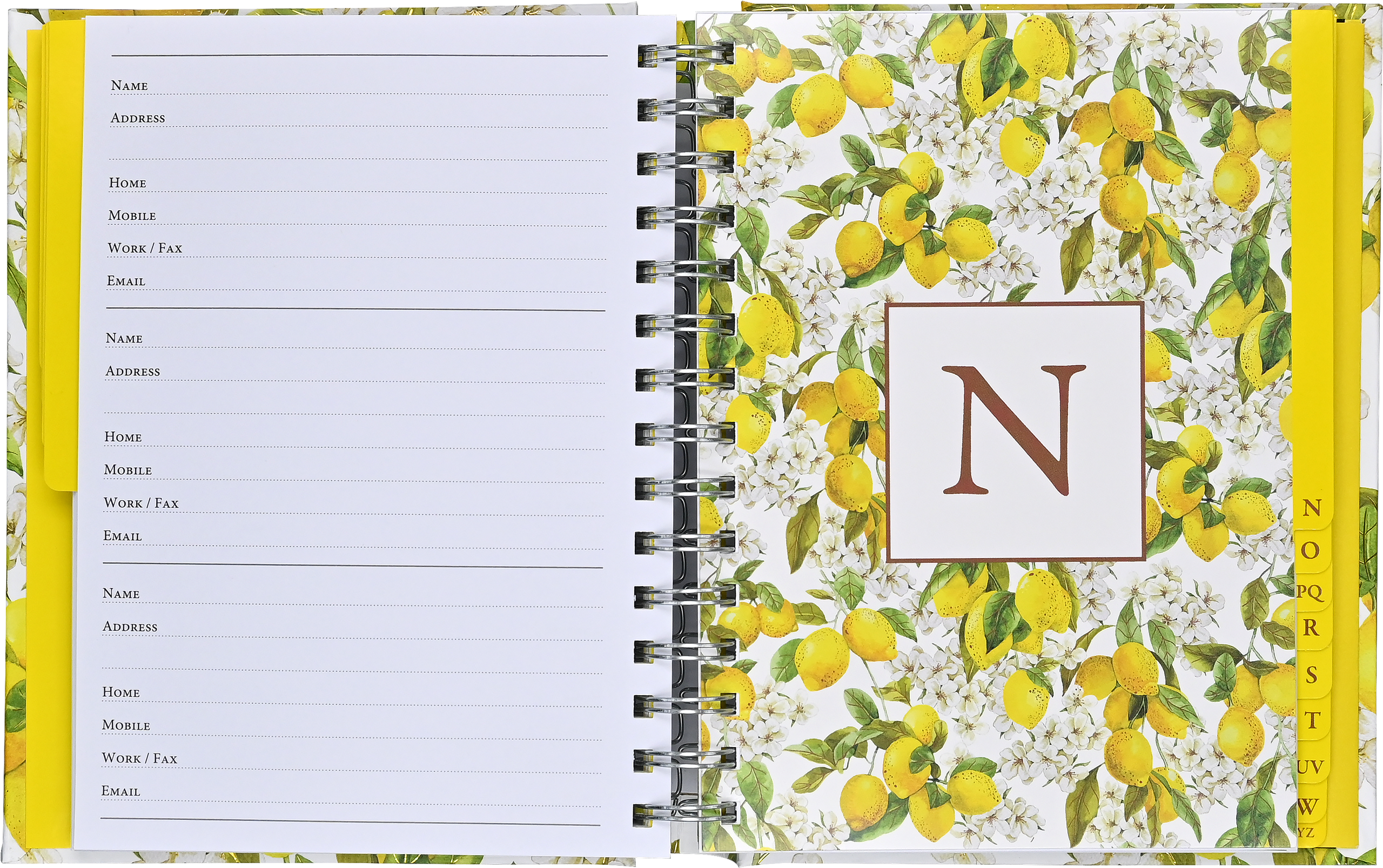 Amalfi Lemons Large Address Book