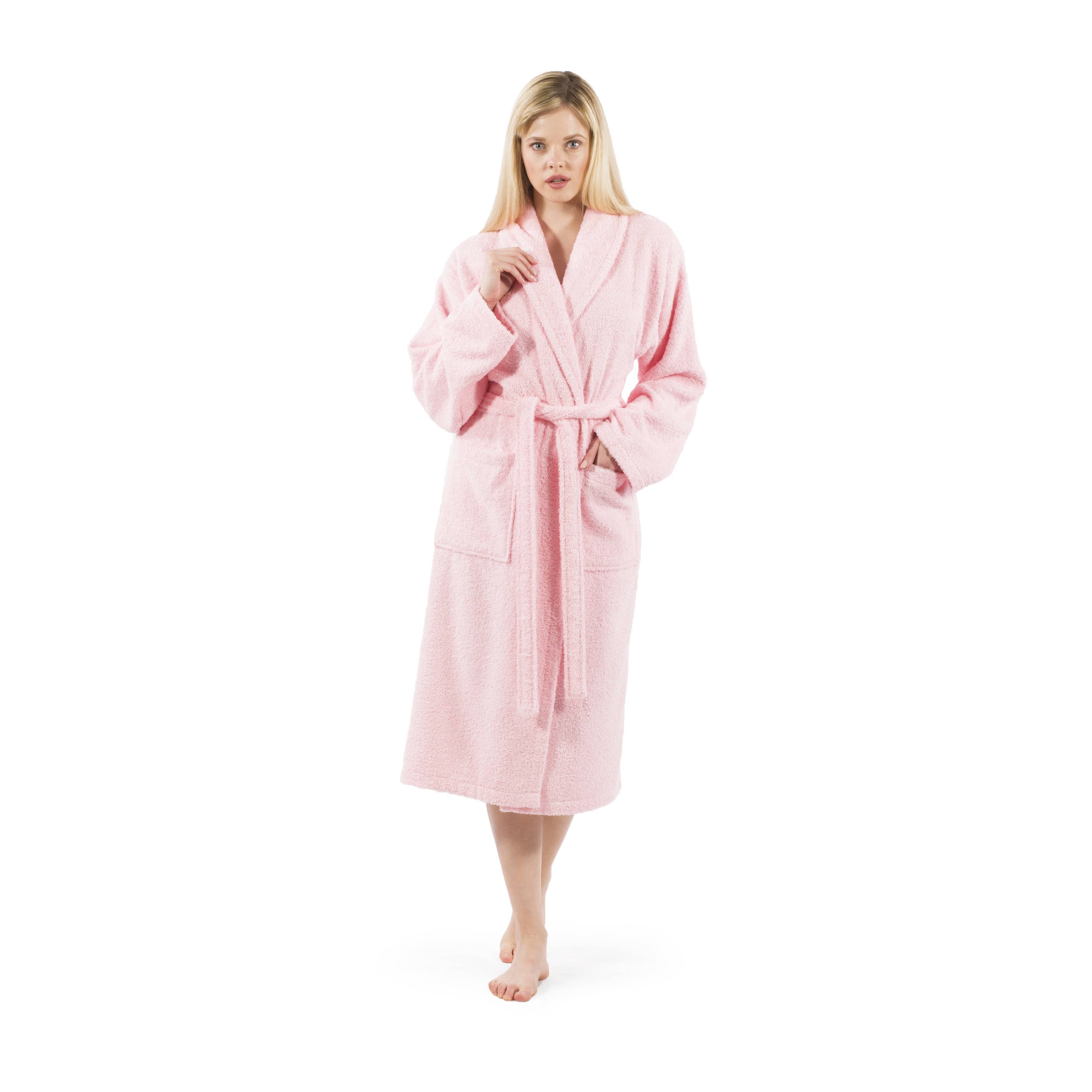 100% Turkish Cotton Unisex Aristocrat Bathrobe: Navy / L/XL
