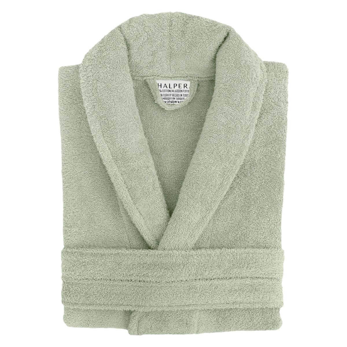 100% Turkish Cotton Unisex Aristocrat Bathrobe: Green / L/XL