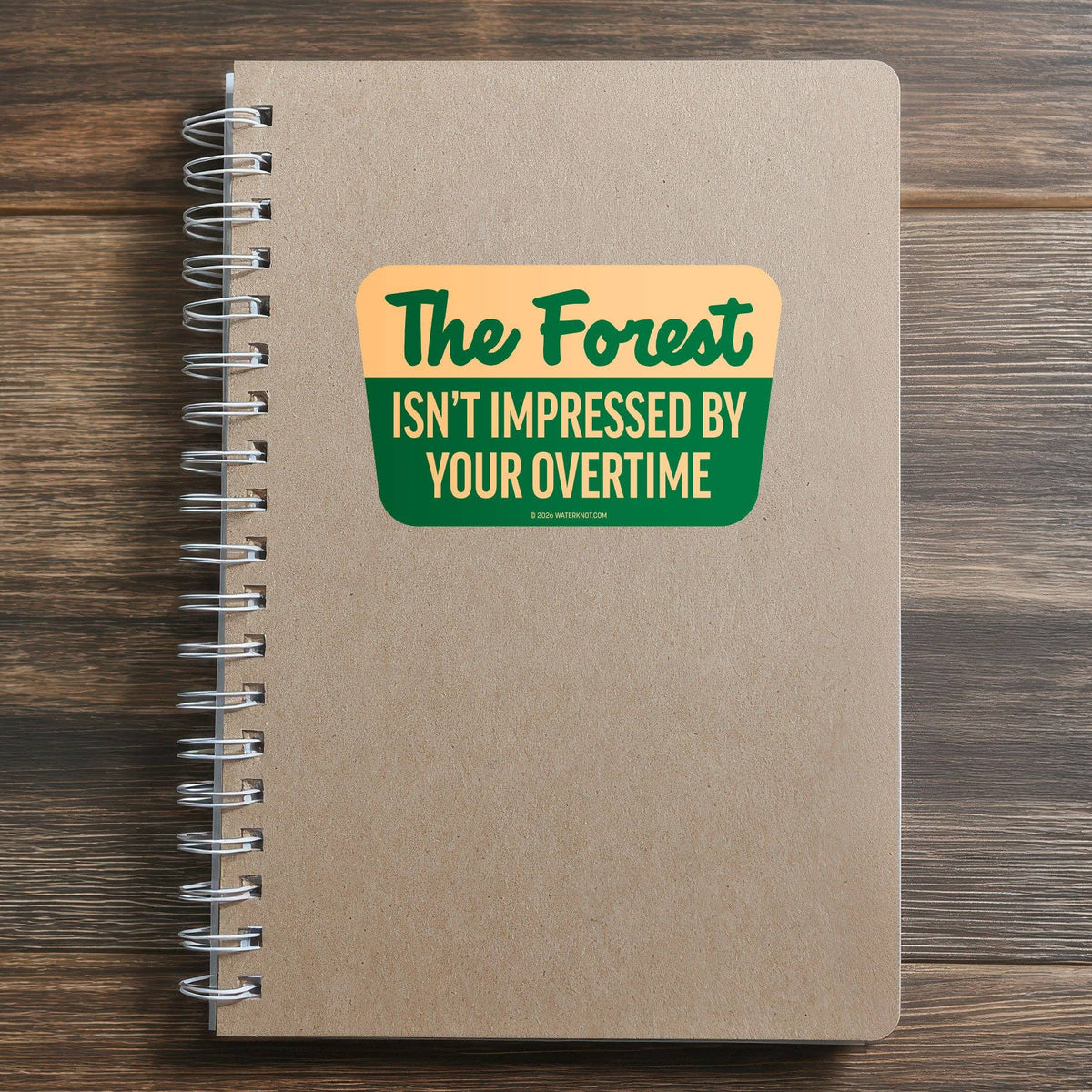 Overtime Forest - Weatherproof Sticker for Nature Lovers